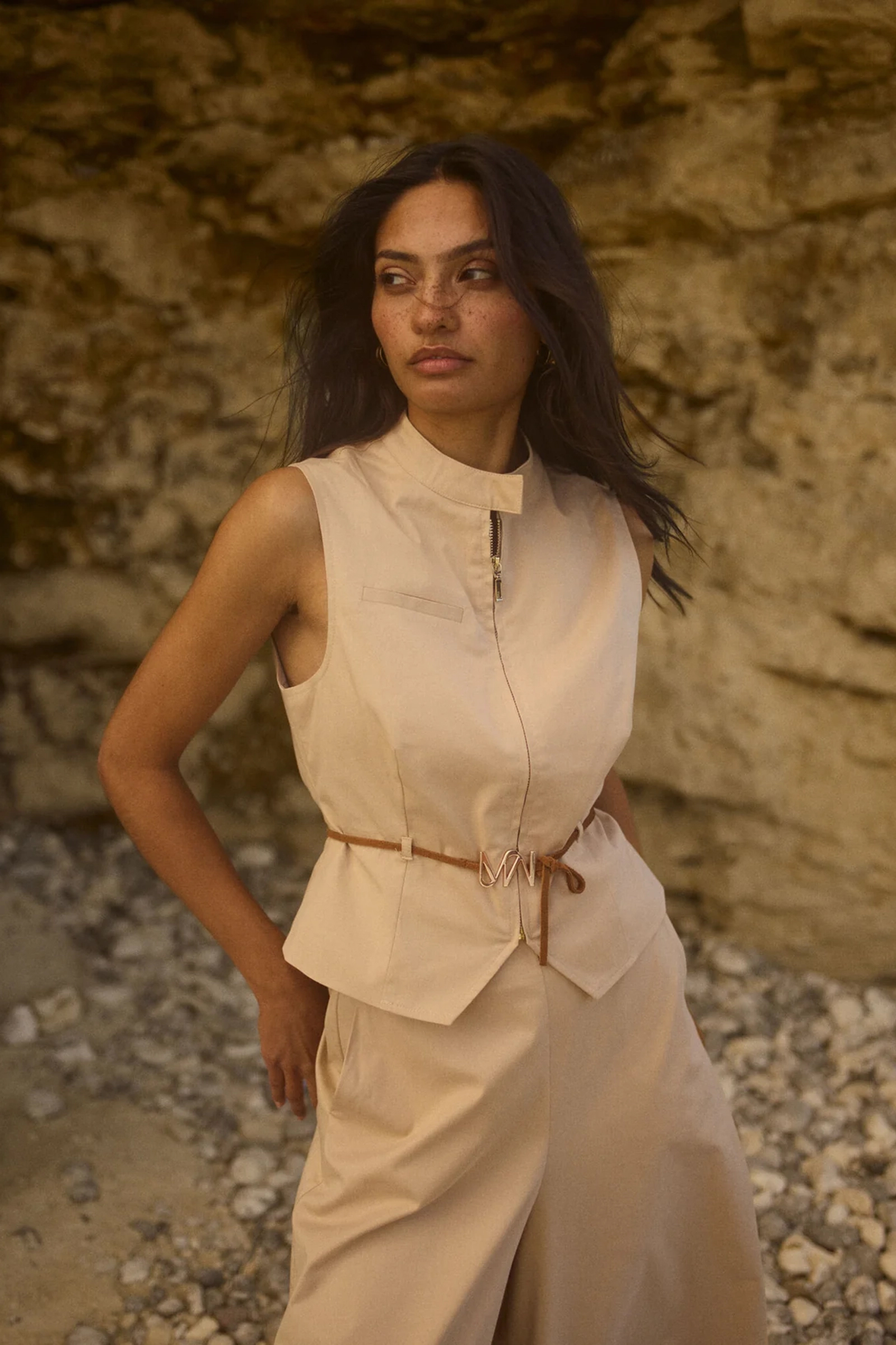 Dames gilet ecru