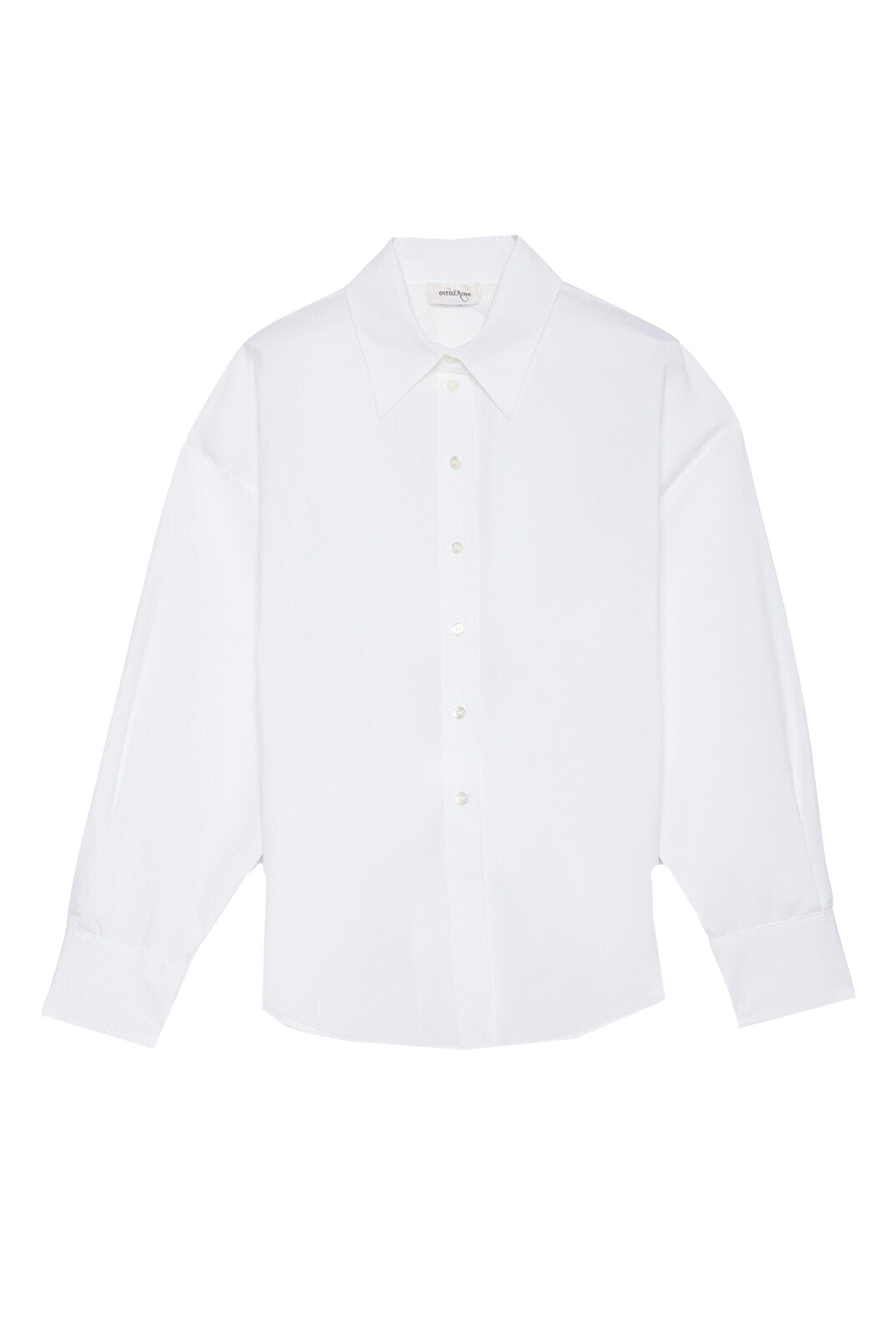 Dames blouse lange mouw wit