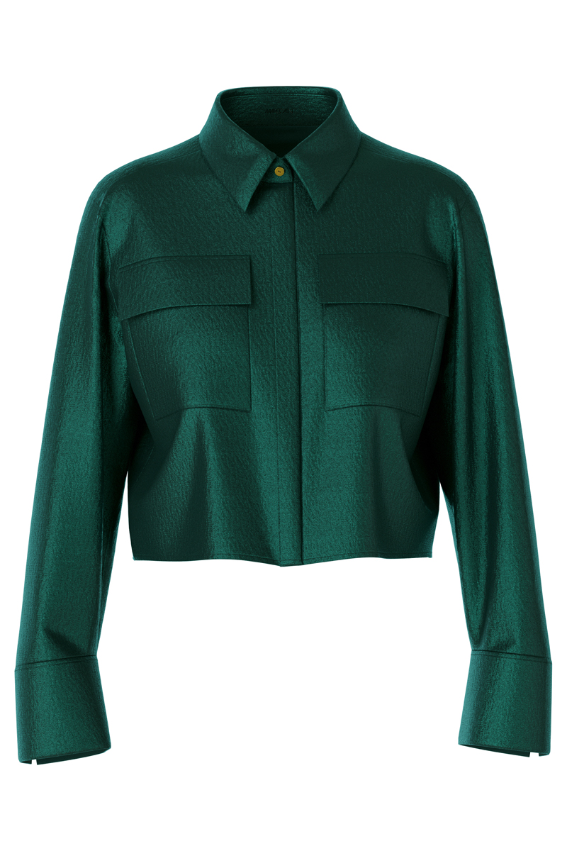 Dames blouse lange mouw groen