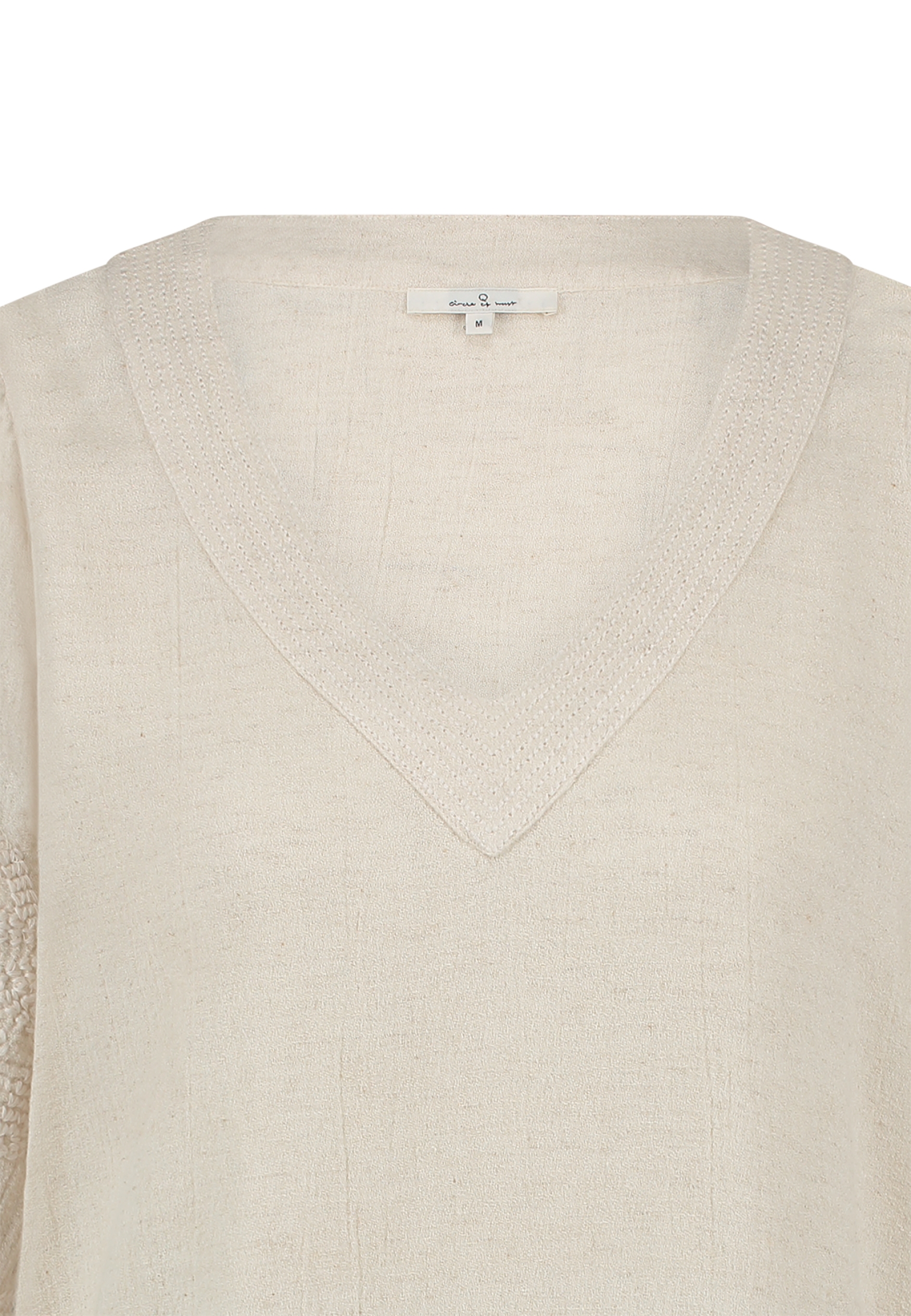 Dames blouse korte mouw ecru