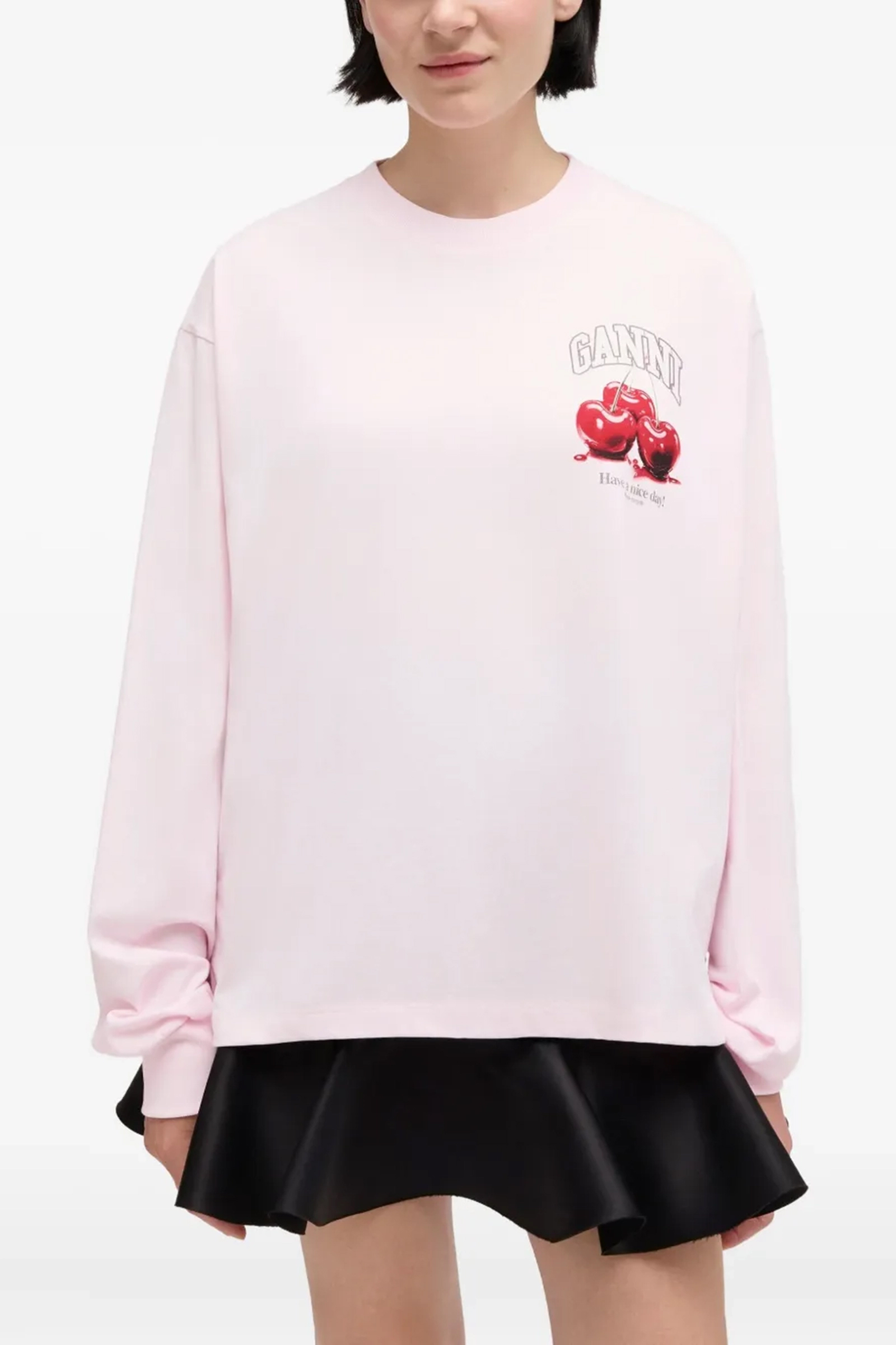 Dames t-shirt lange mouw rose