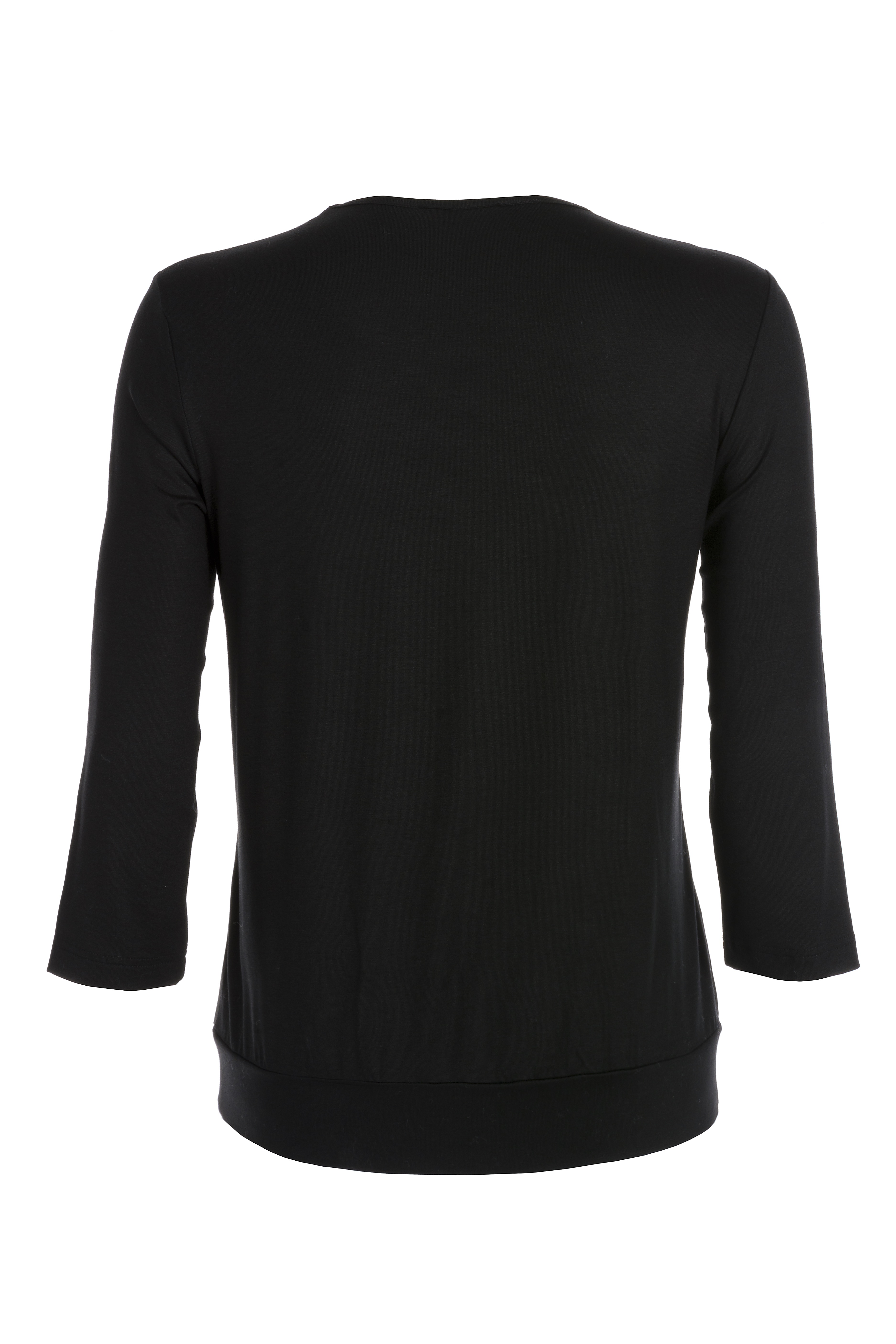 Dames blouse lange mouw zwart