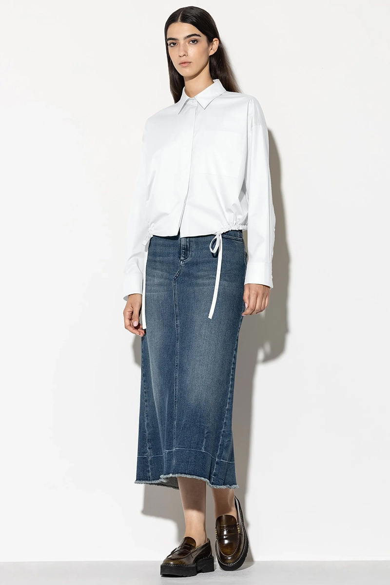 Dames blouse lange mouw wit