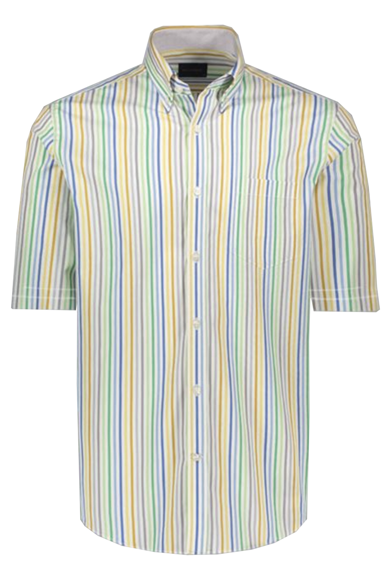 Heren overhemd km casual groen