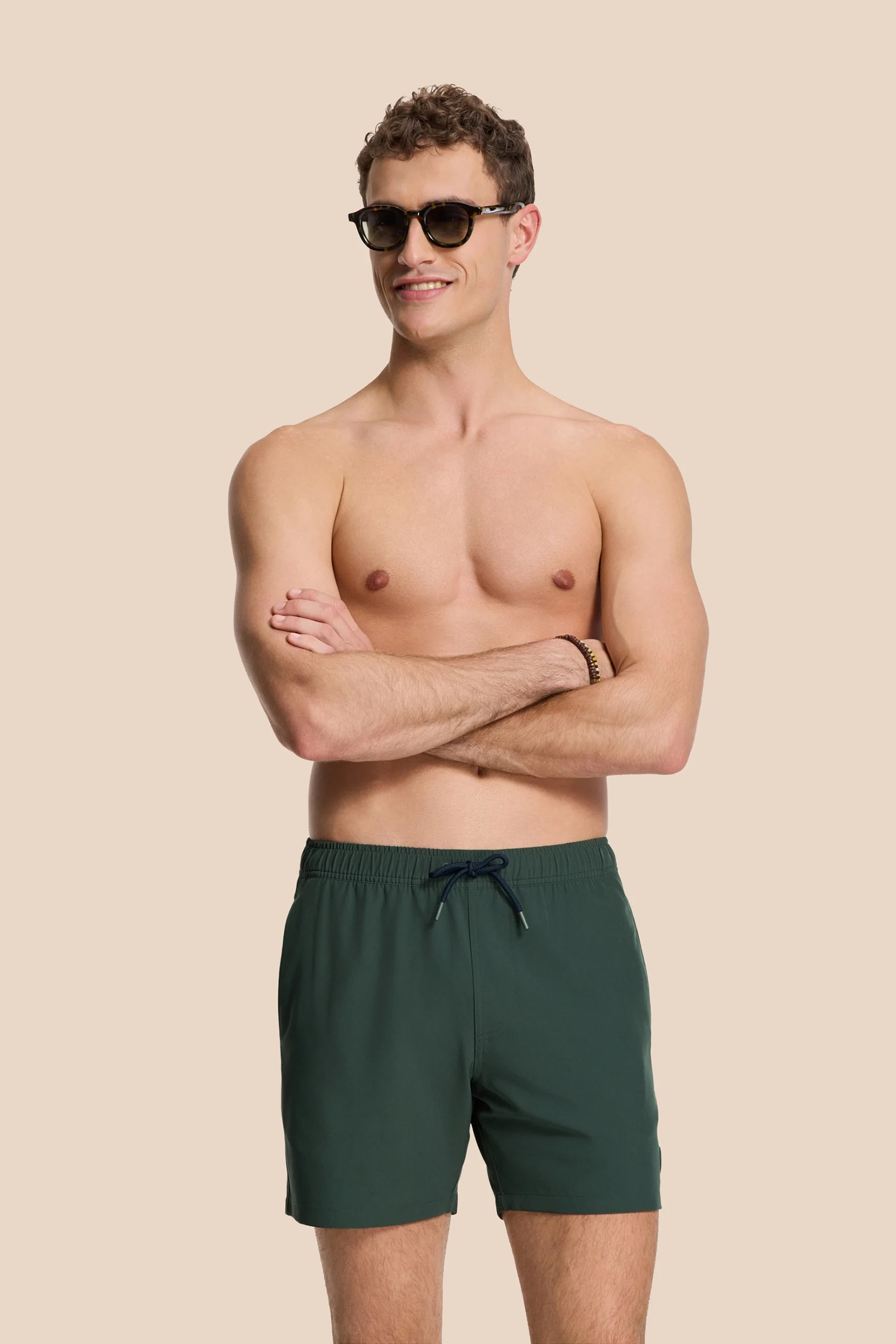 Bad/beach heren zwemshort groen