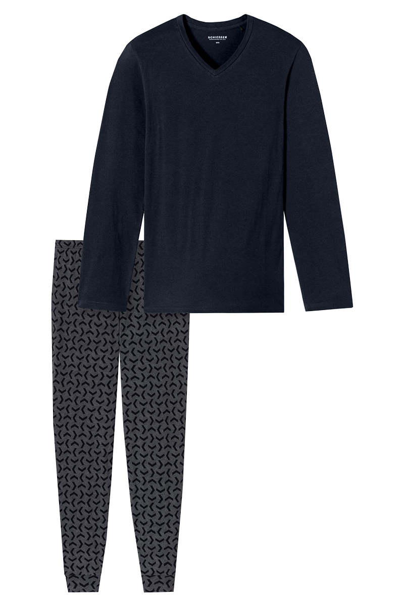 Nachtmode heren pyjama blauw