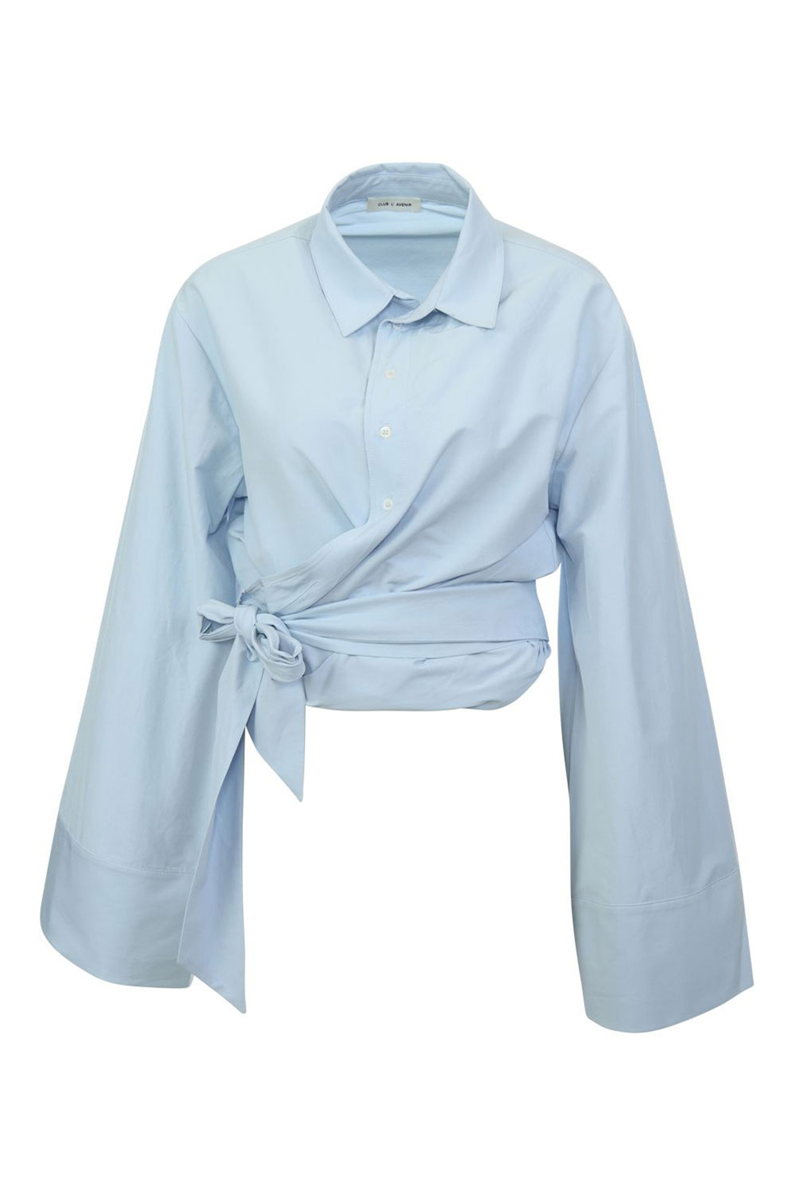 Dames blouse lange mouw blauw
