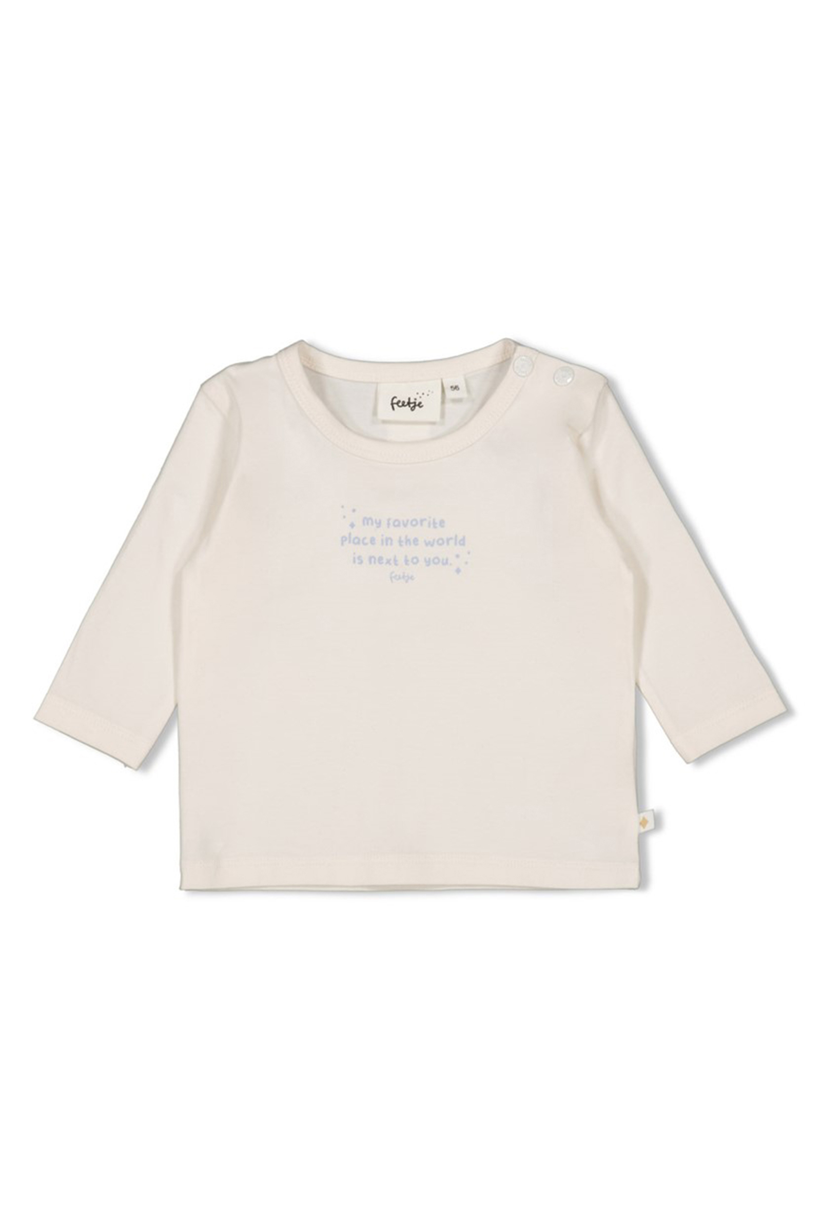 Baby t-shirt lange mouw ecru