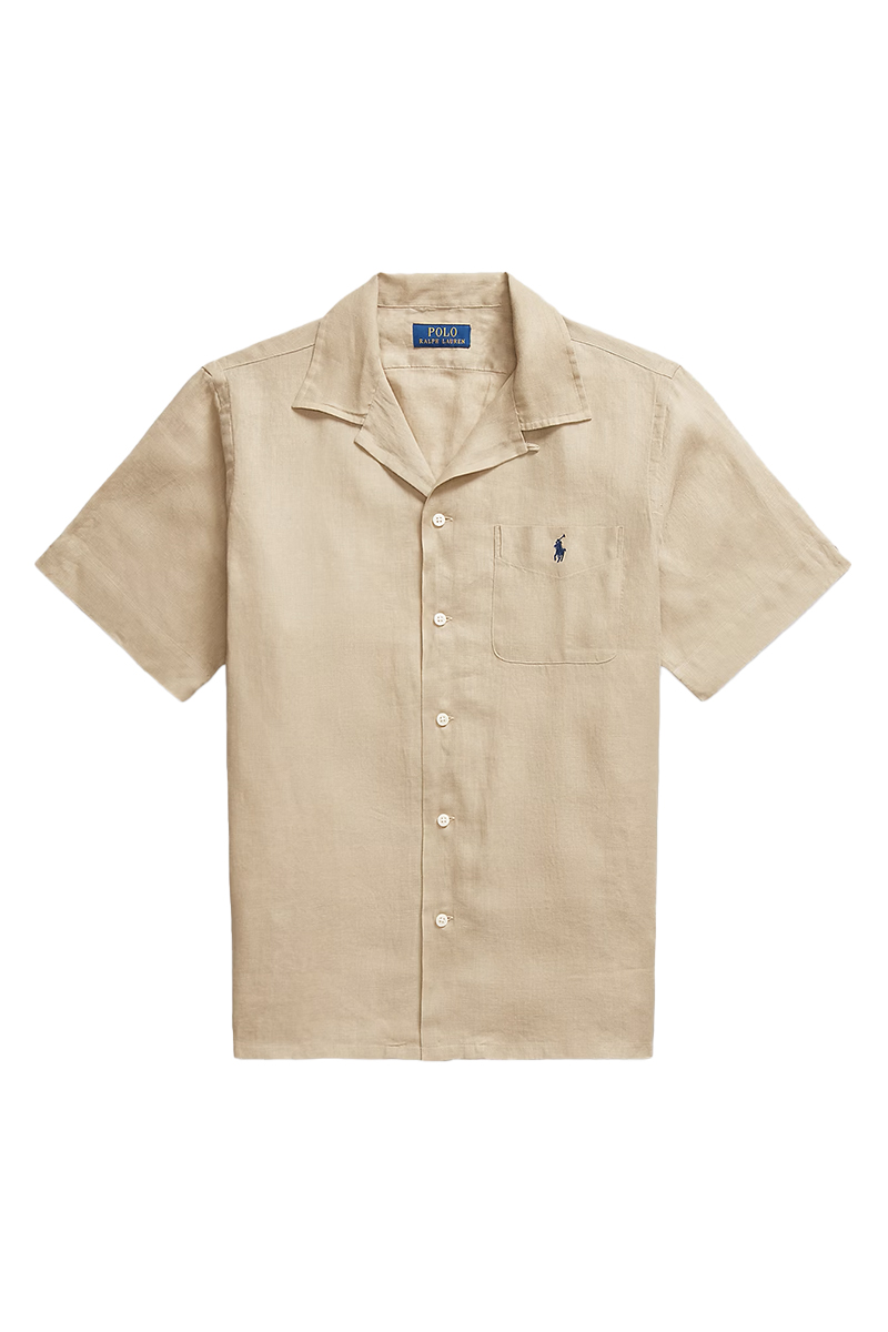 Heren overhemd km casual bruin