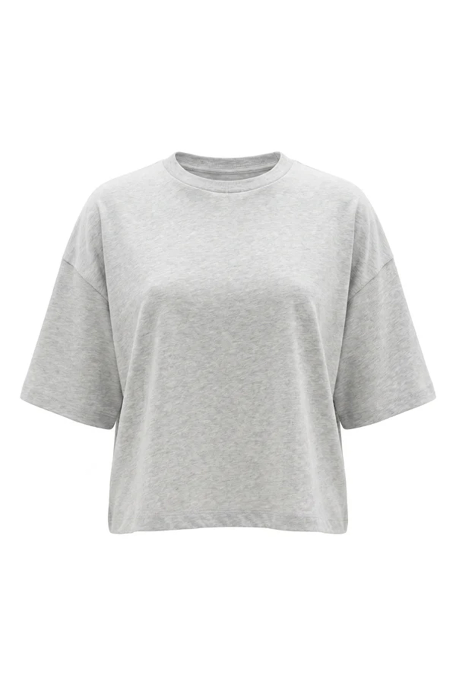 Dames t-shirt lange mouw grijs