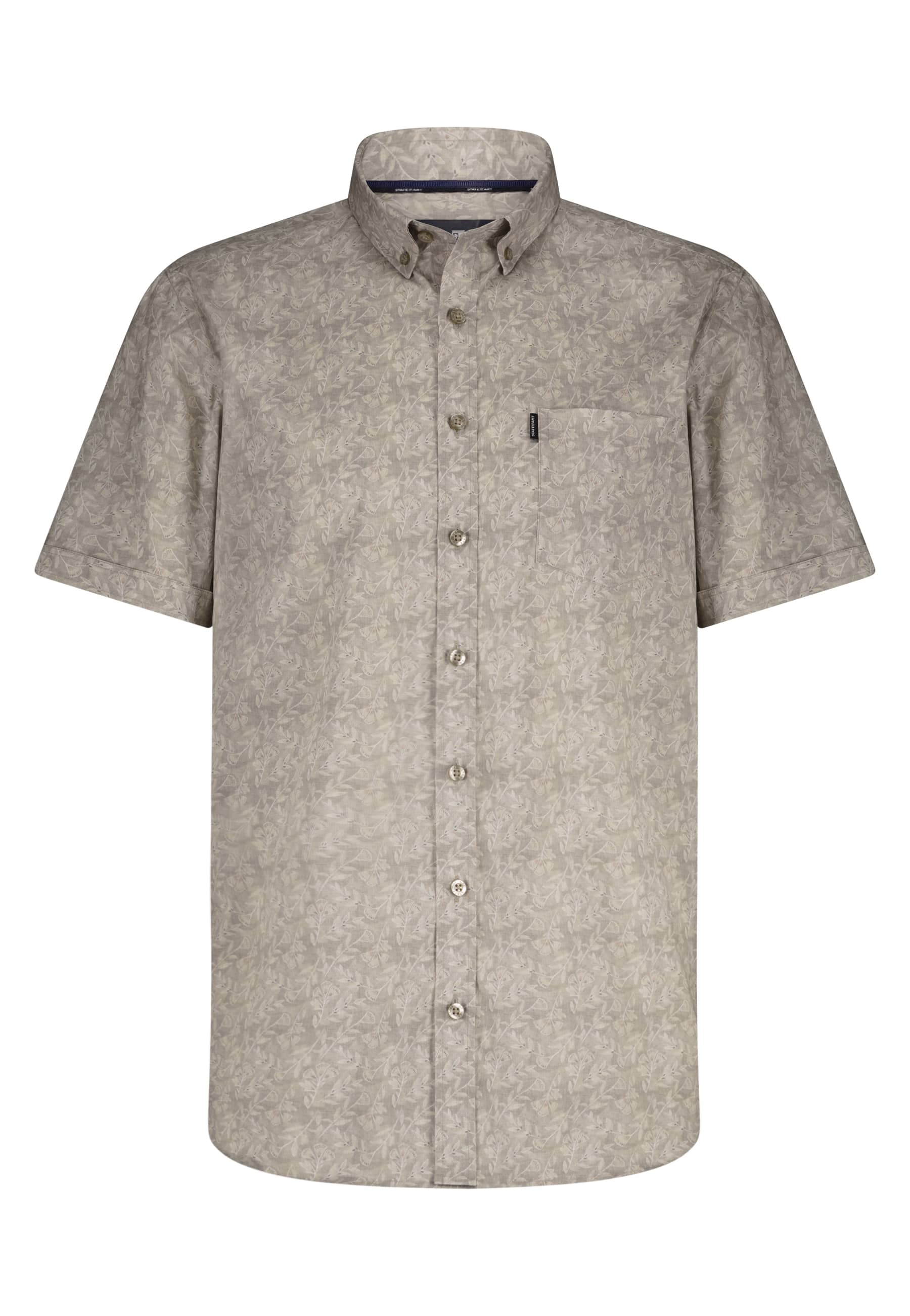State of Art Shirt SS Print Popli bruin/beige-1 1