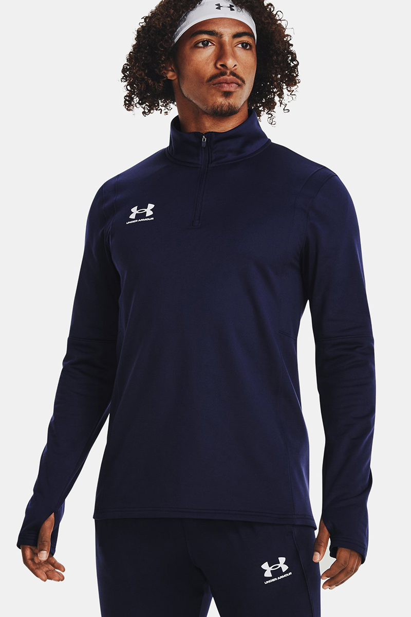 Voetbal heren trainingsjack blauw