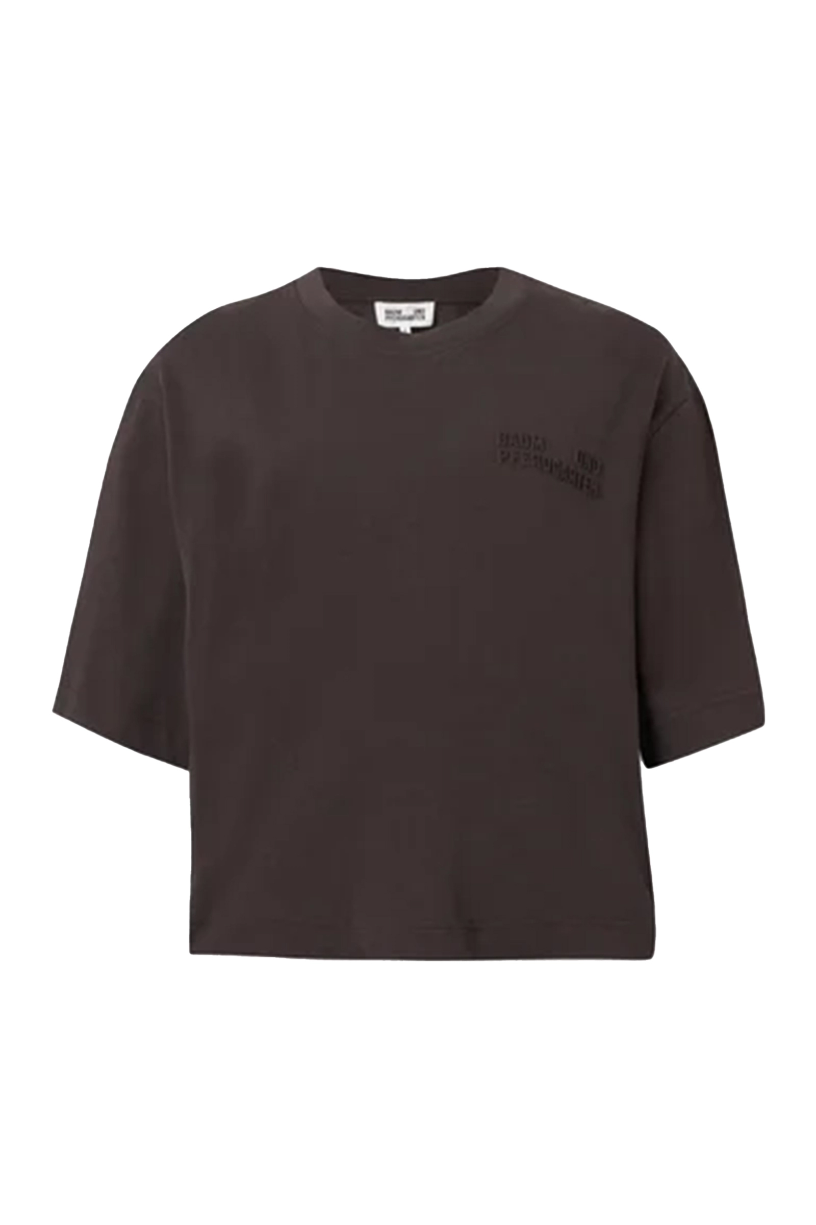 Dames t-shirt korte mouw bruin