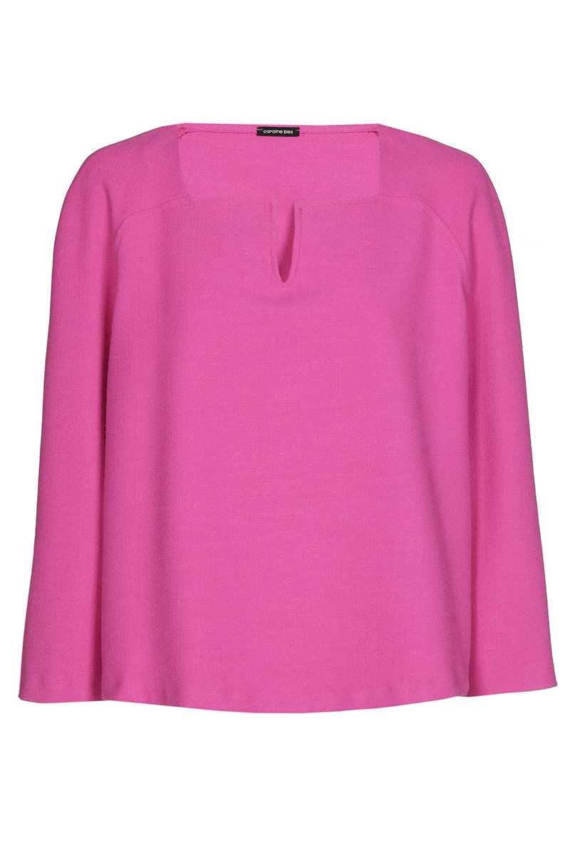 Dames blouse lange mouw rose