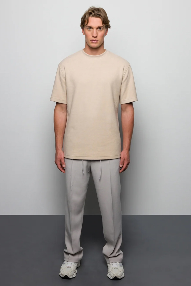 Heren t-shirt kortemouw ecru