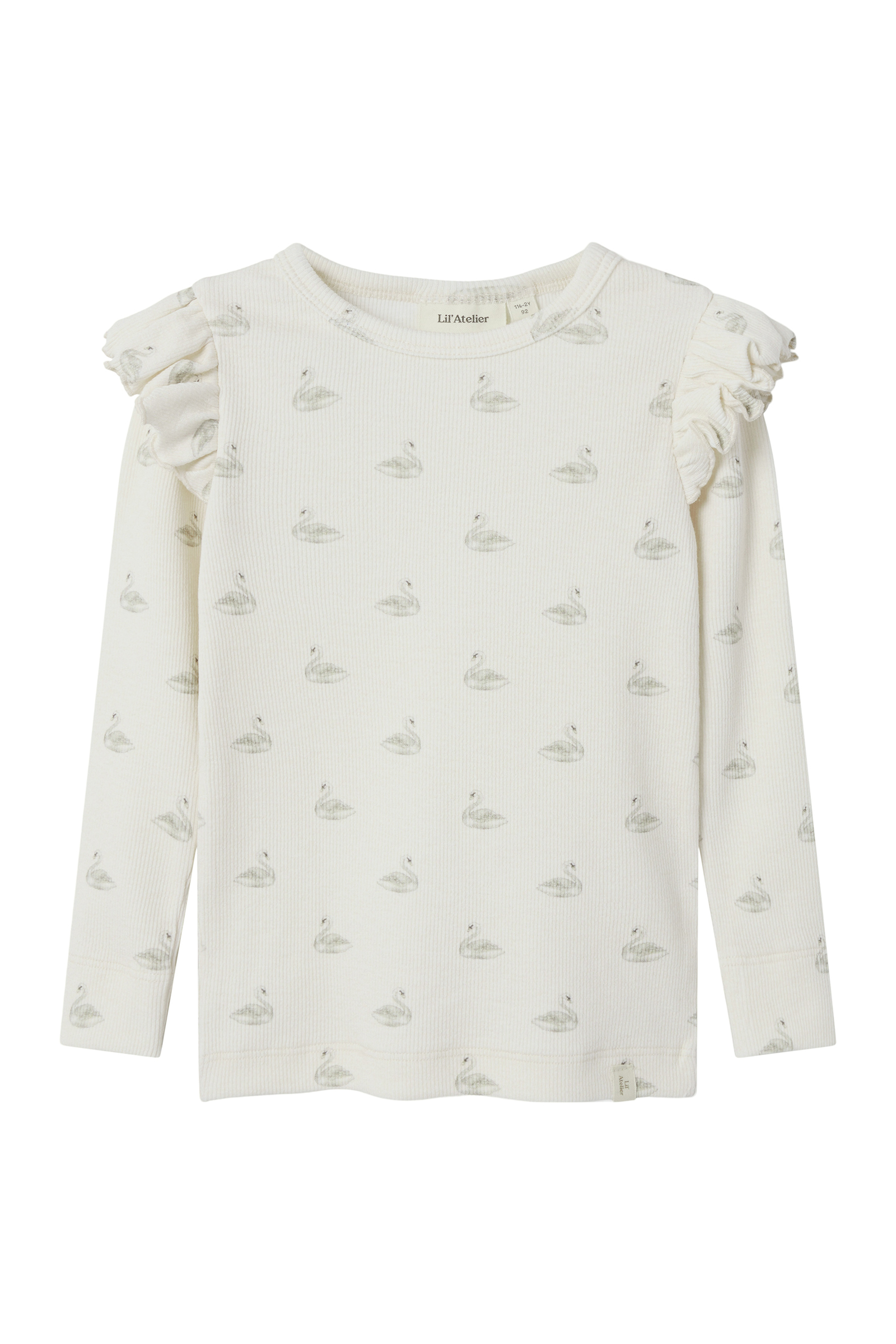 Meisjes t-shirt lange mouw ecru
