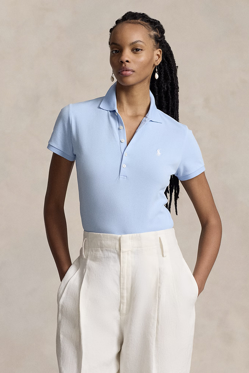 Dames polo blauw