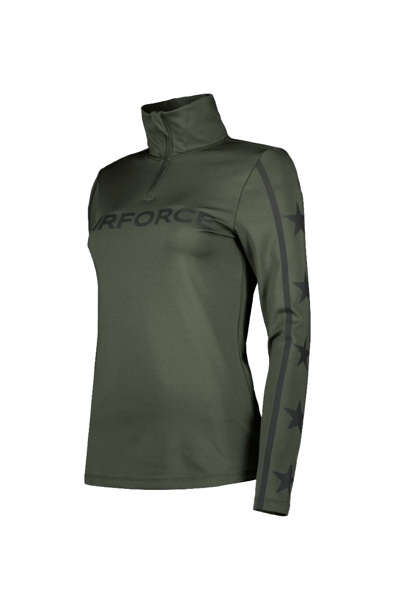 Wintersport dames pully+rits groen