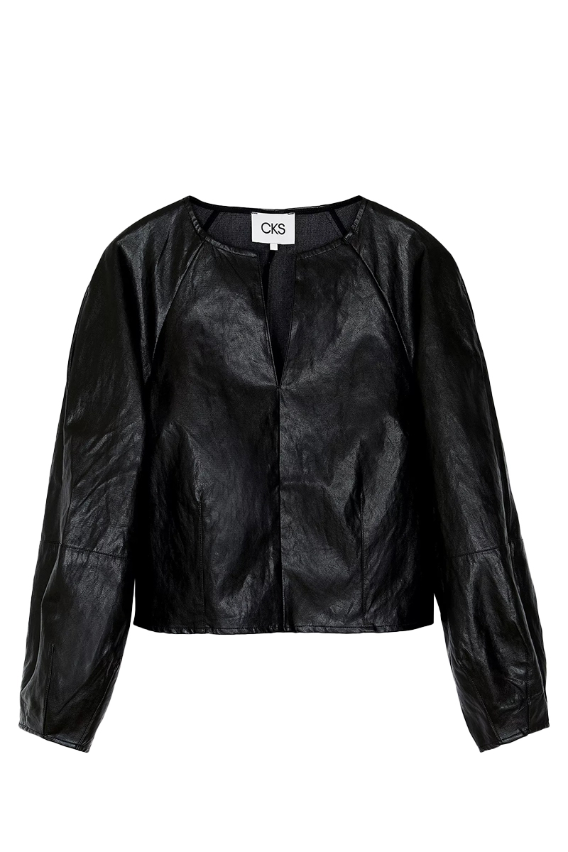 Dames blouse lange mouw zwart