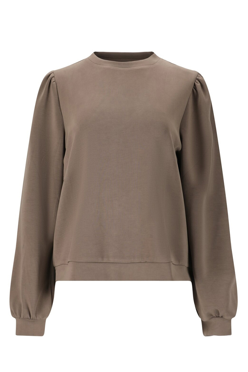 Fitness dames sweater bruin