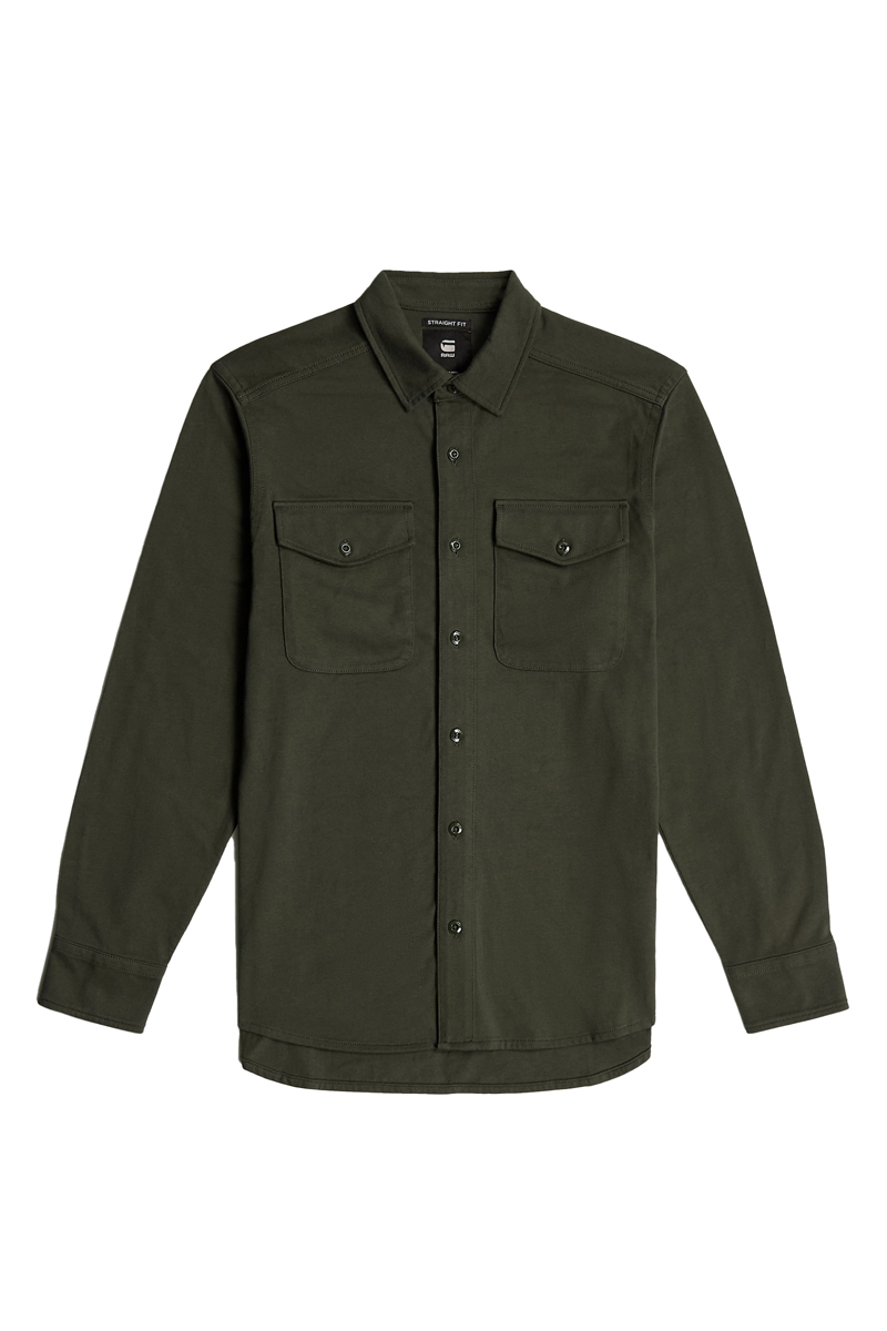 Heren overhemd lm casual grijs