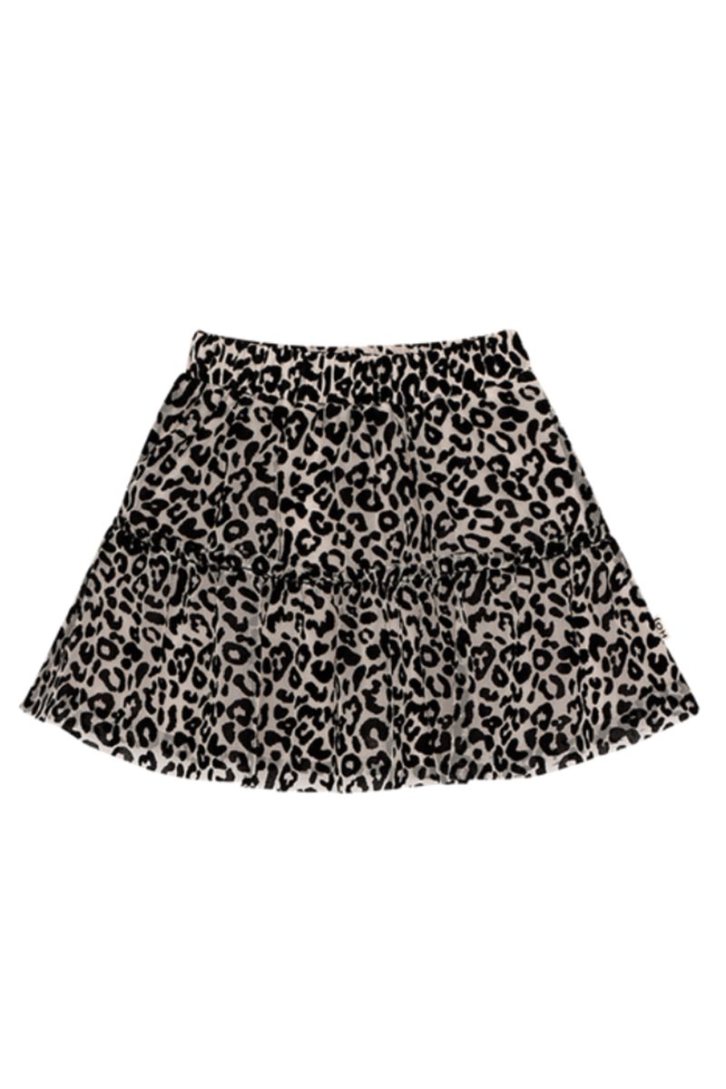 House Of Jamie mesh leopard skirt Zwart-1 1