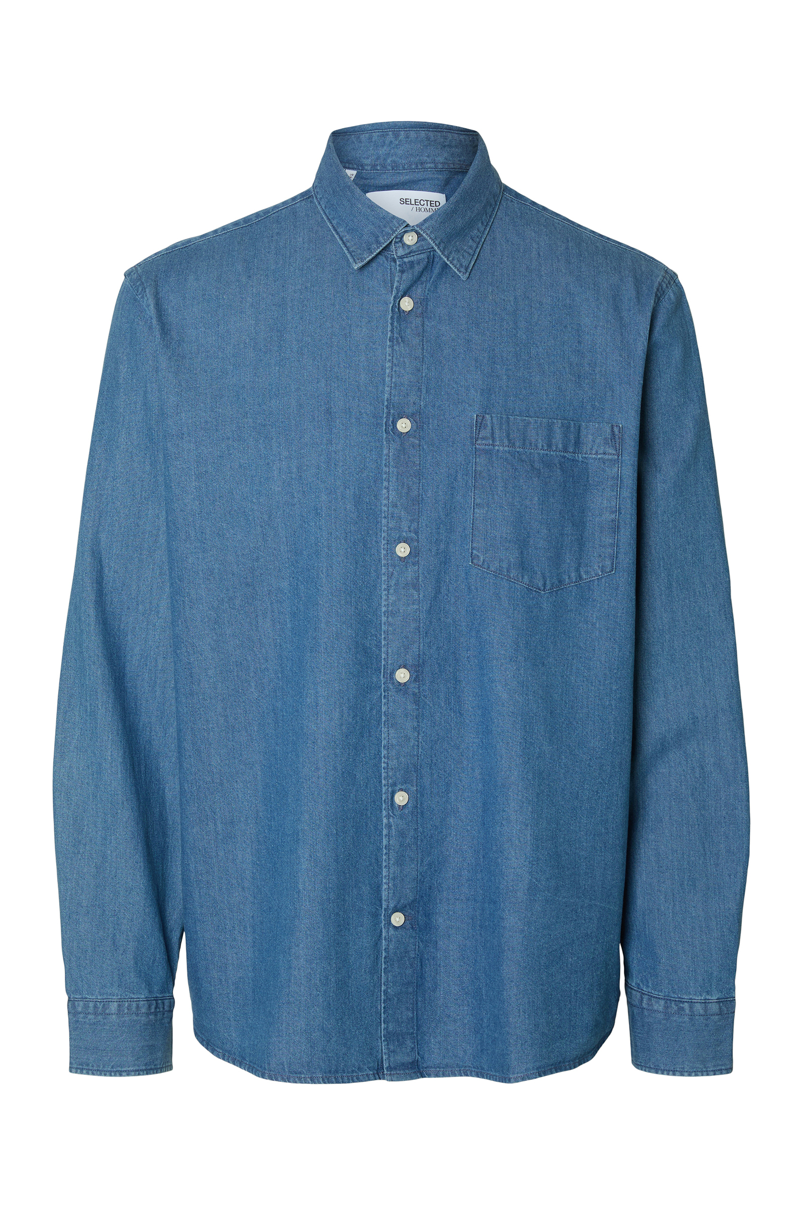 Heren overhemd lm casual blauw