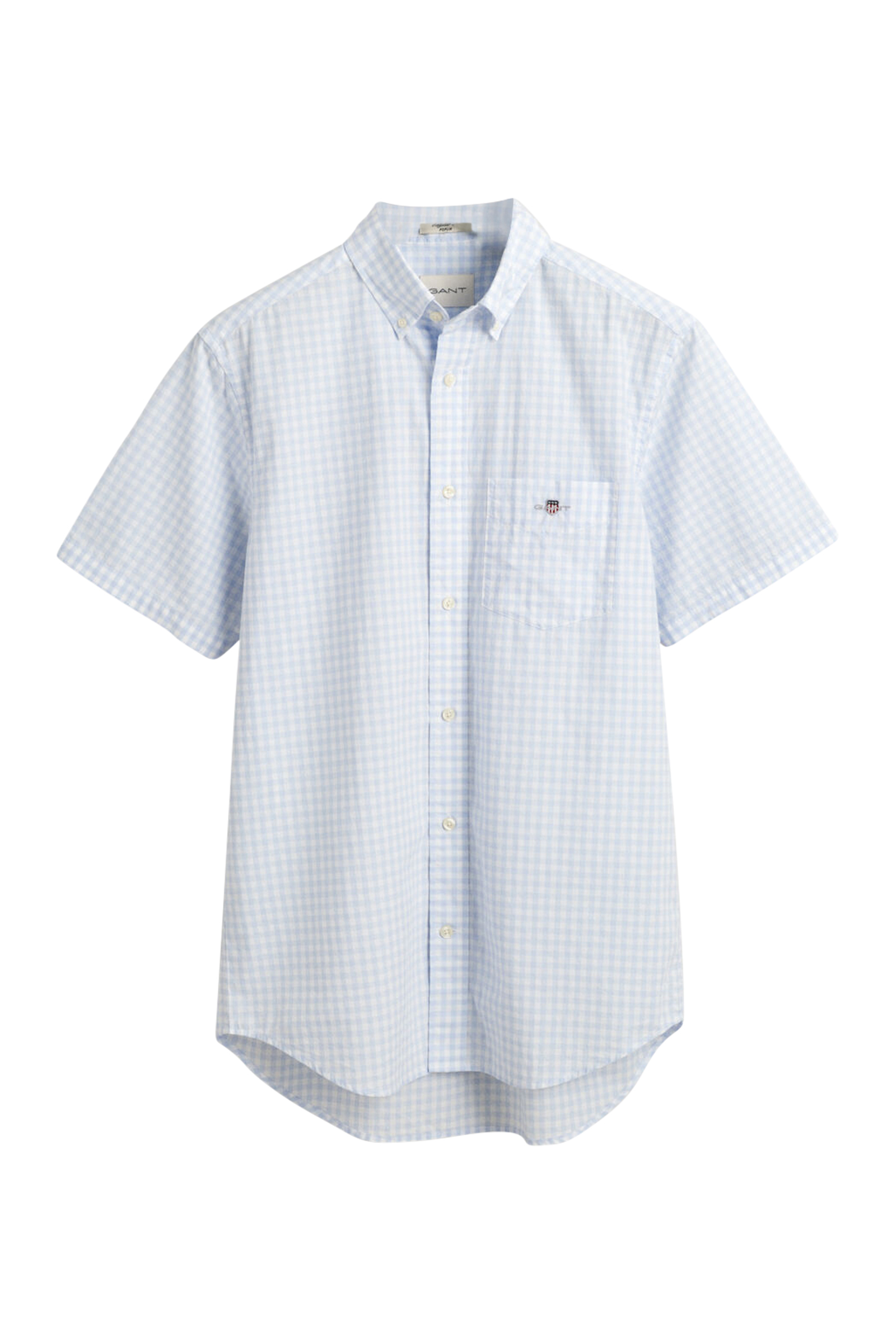 Gant REG CLASSIC POPLIN GINGH SS SHIRT Blauw-2 1