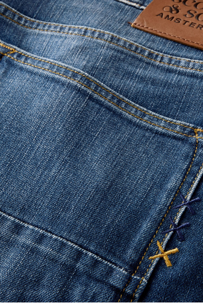 Scotch & Soda Essentials Skim in organic cotton C Blauw-1 2
