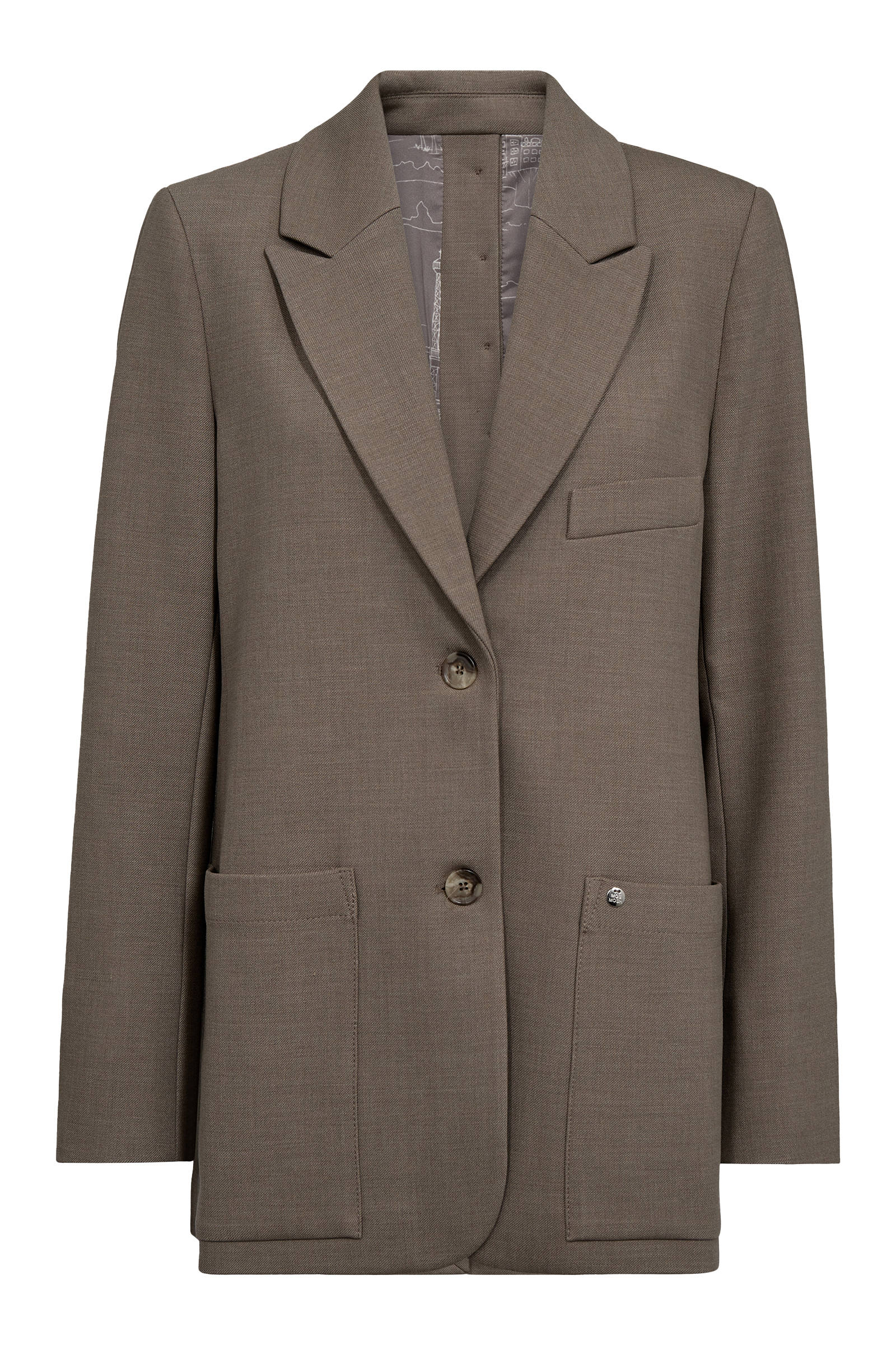 Dames blazer bruin