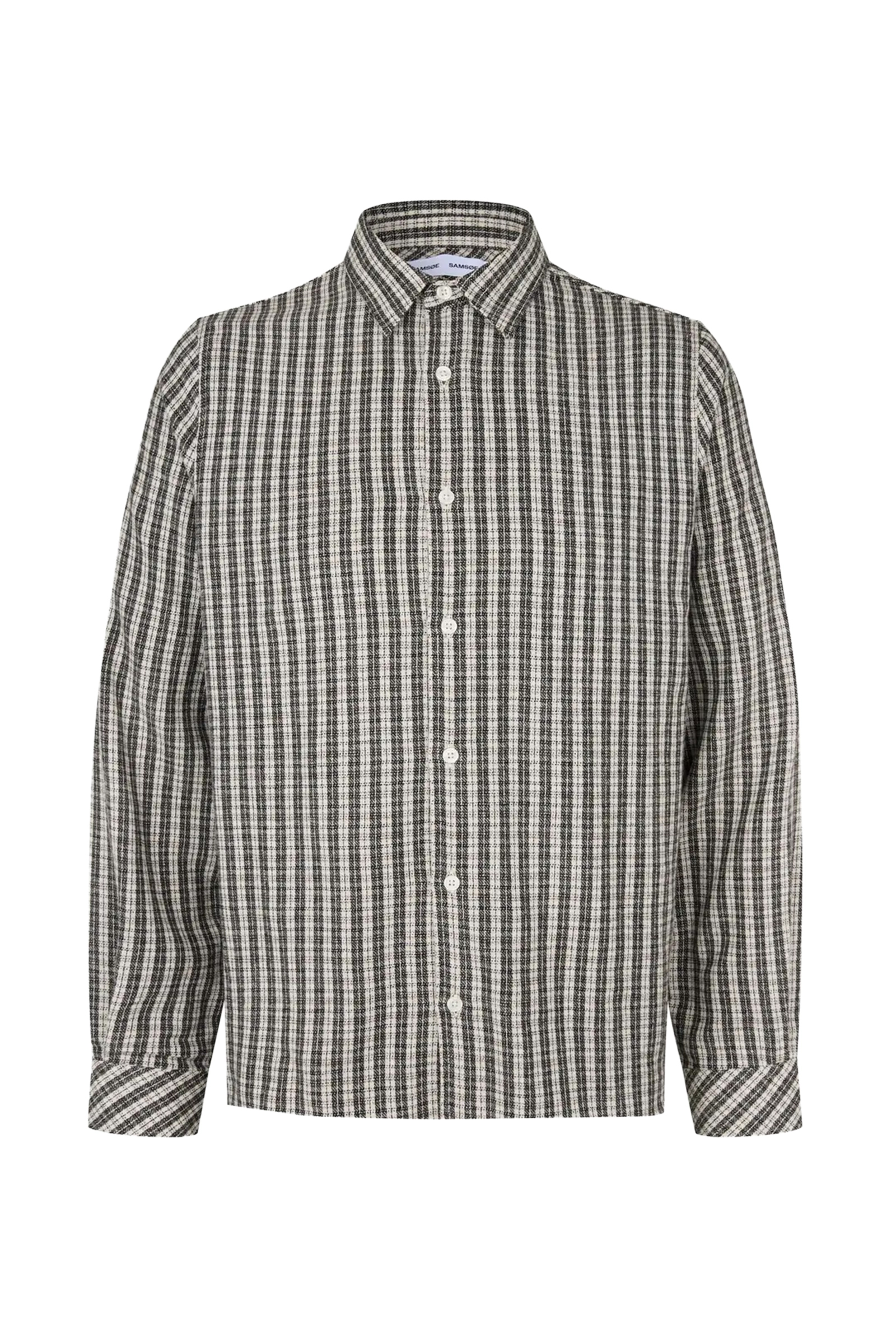 Heren overhemd lm casual bruin