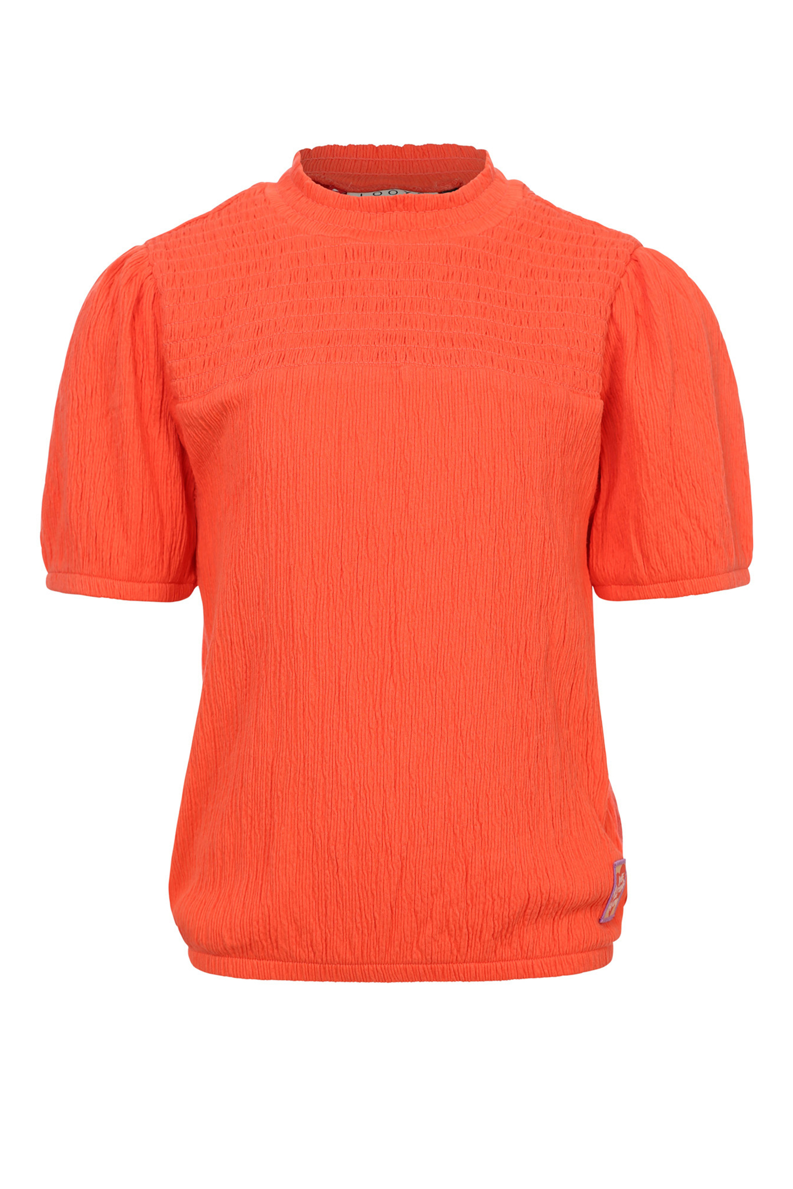Meisjes t-shirt korte mouw oranje