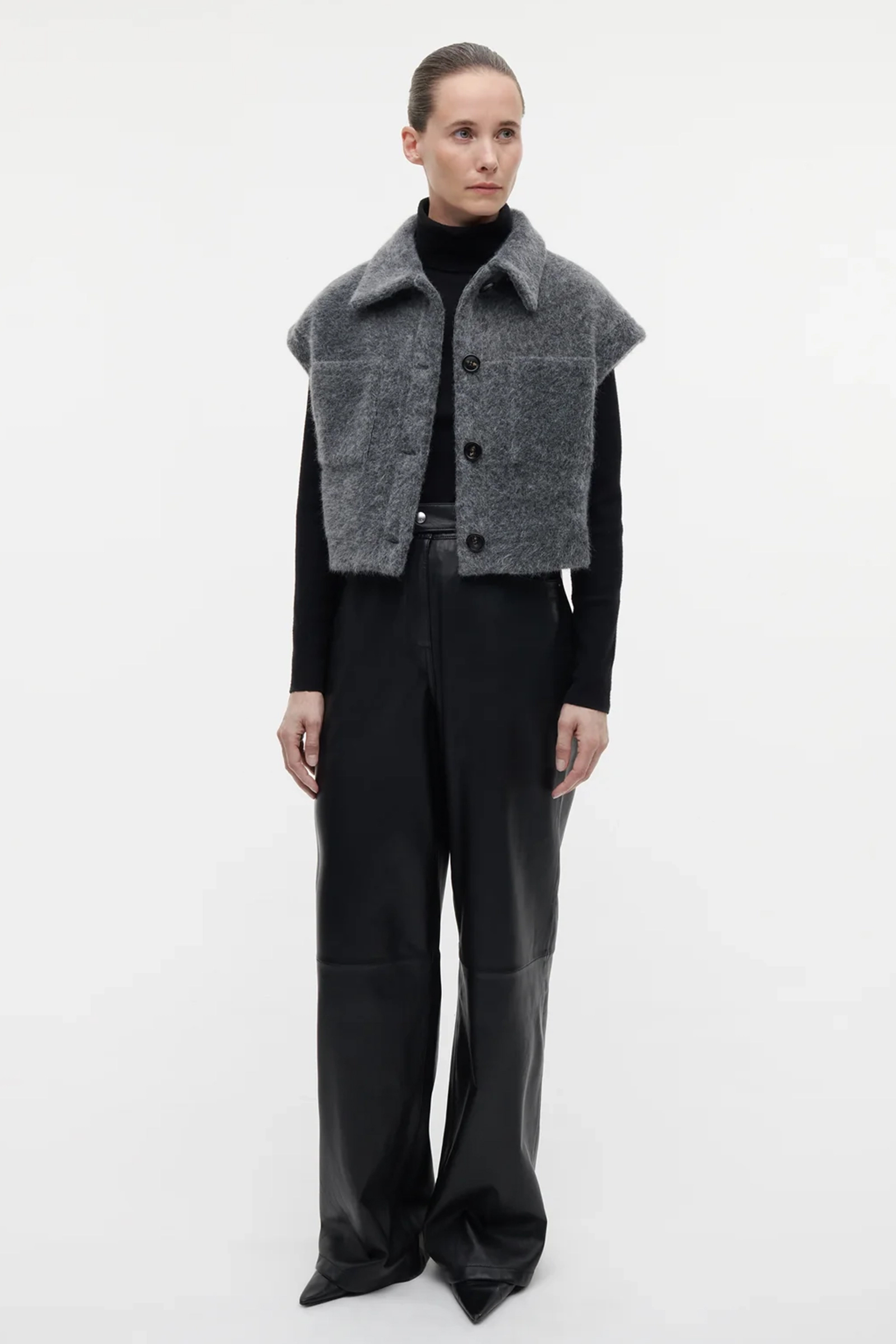 Dames gilet grijs