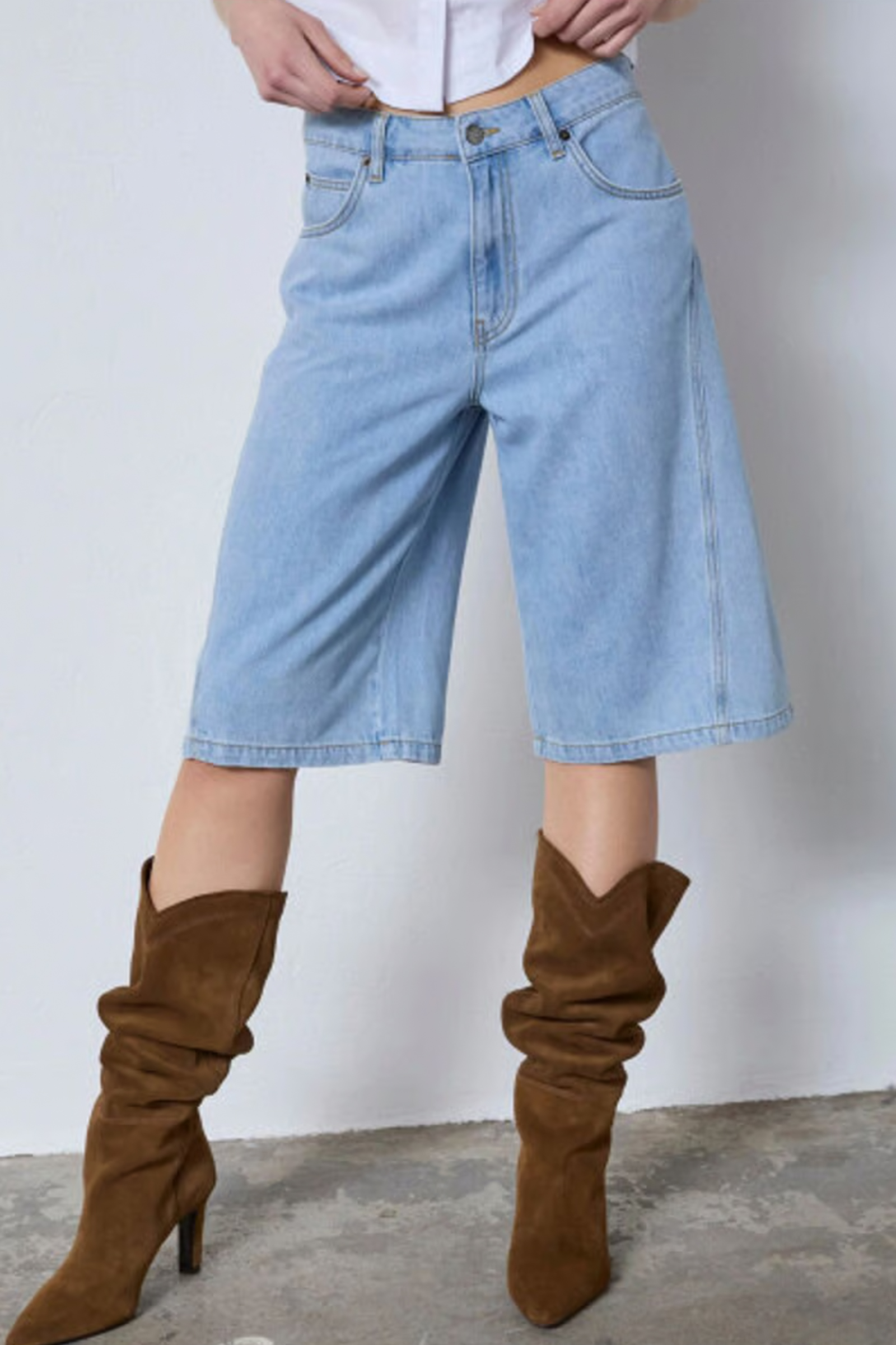 Dames short blauw