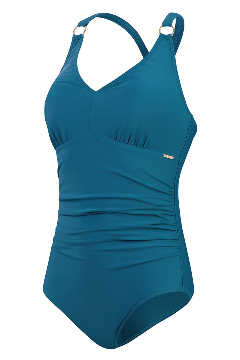 Bad/beach dames badpak sport groen