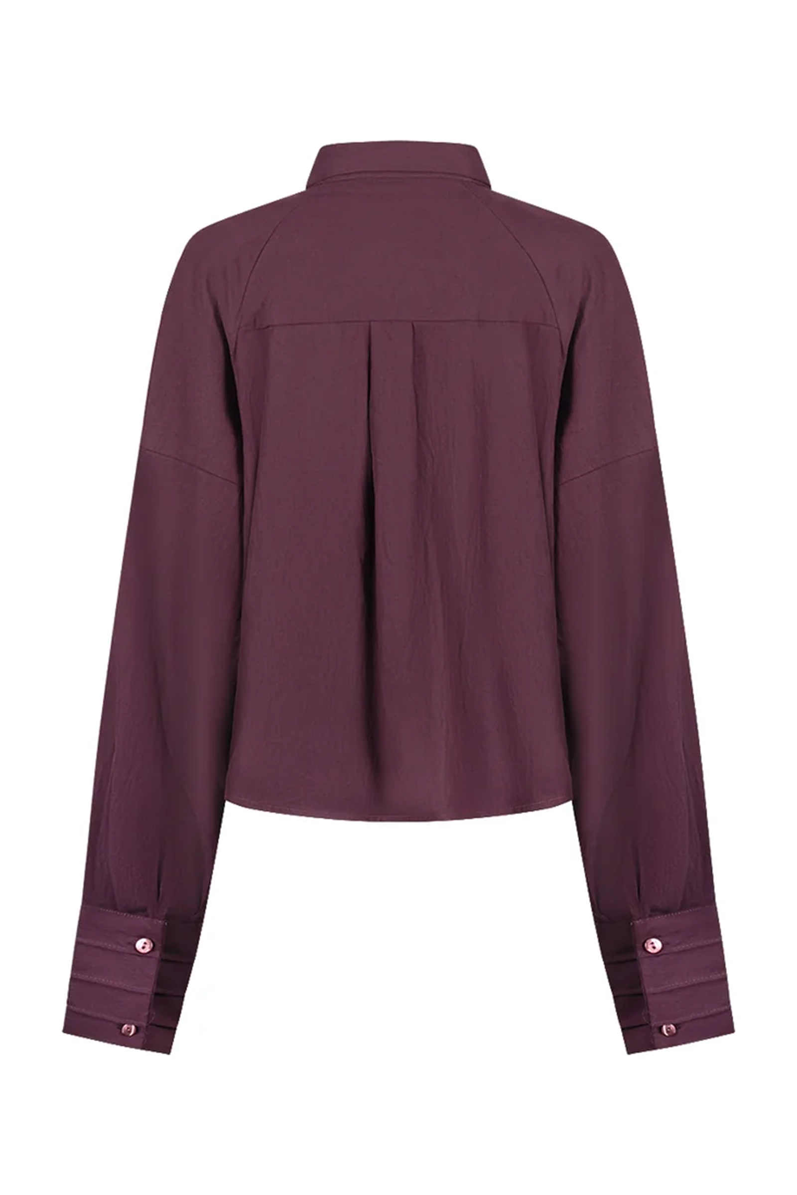Dames blouse lange mouw rood