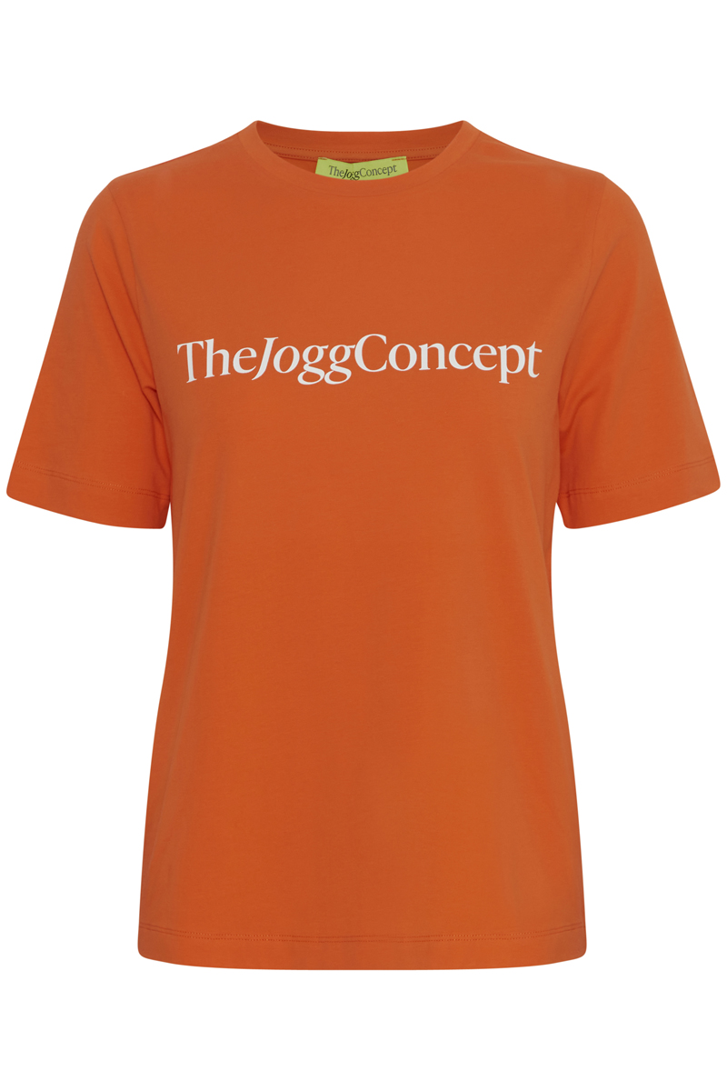 Casual dames t-shirt km oranje