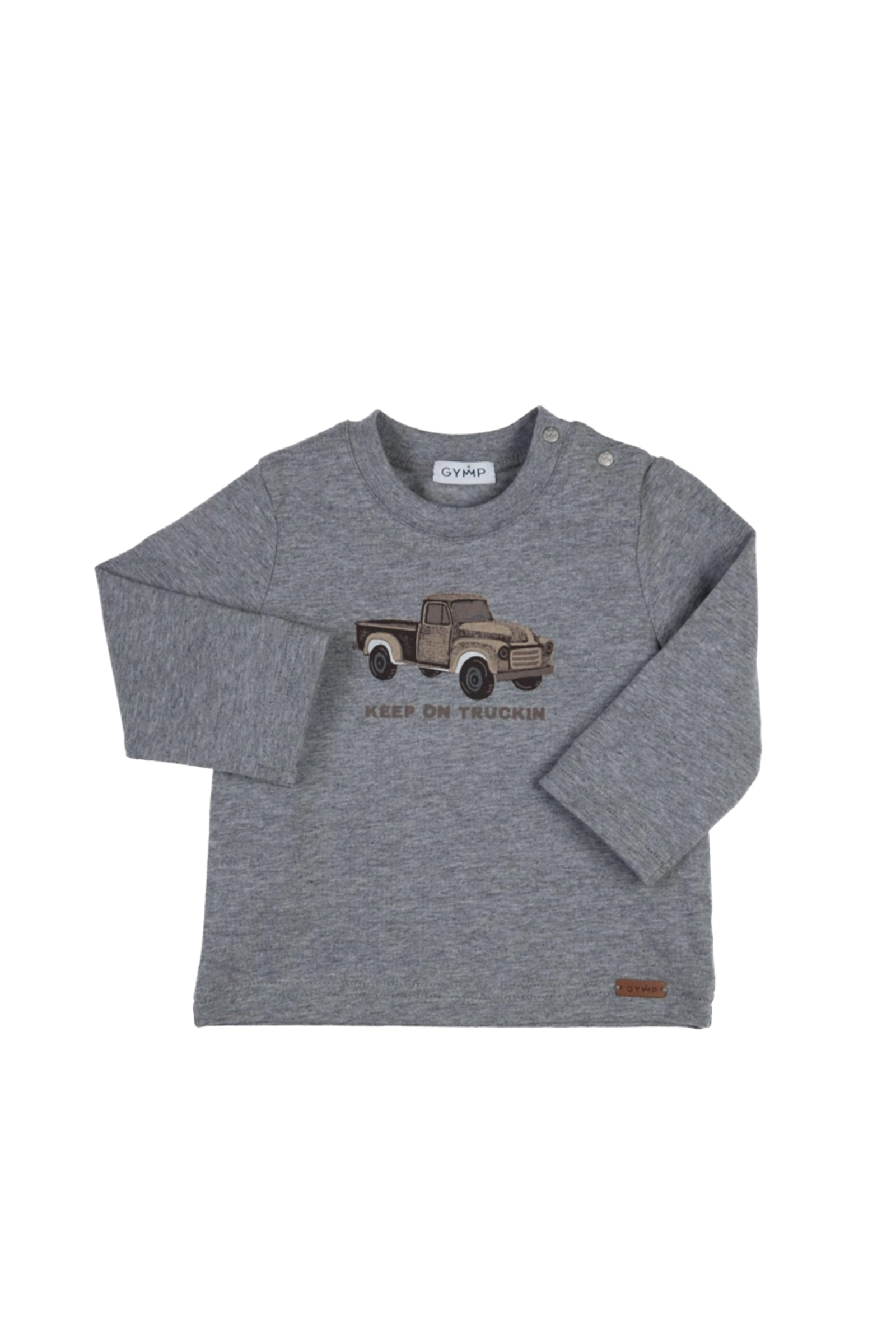 Baby t-shirt lange mouw grijs