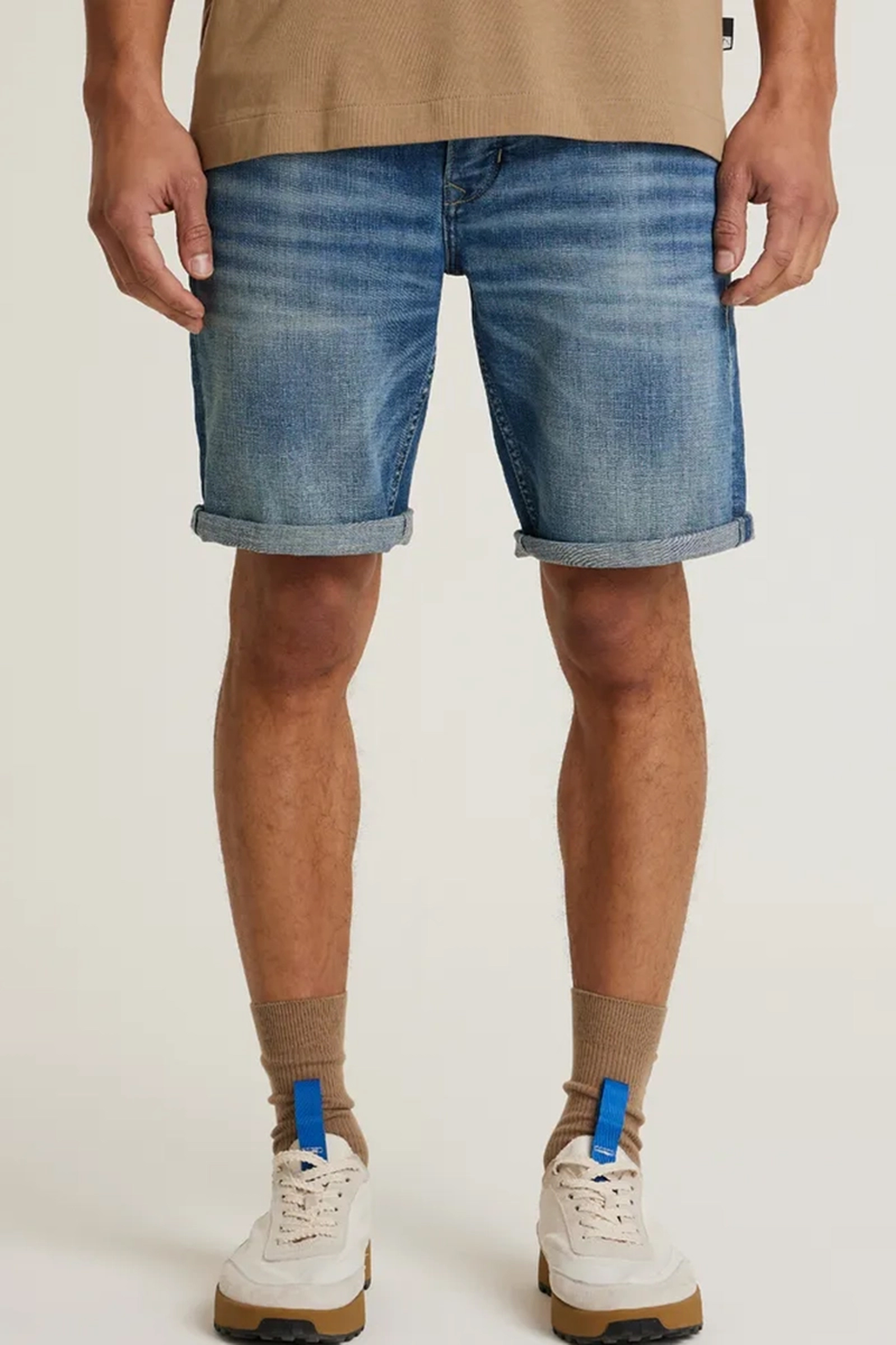 Heren short blauw