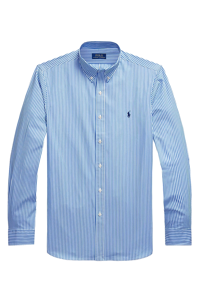 Heren overhemd lm casual blauw