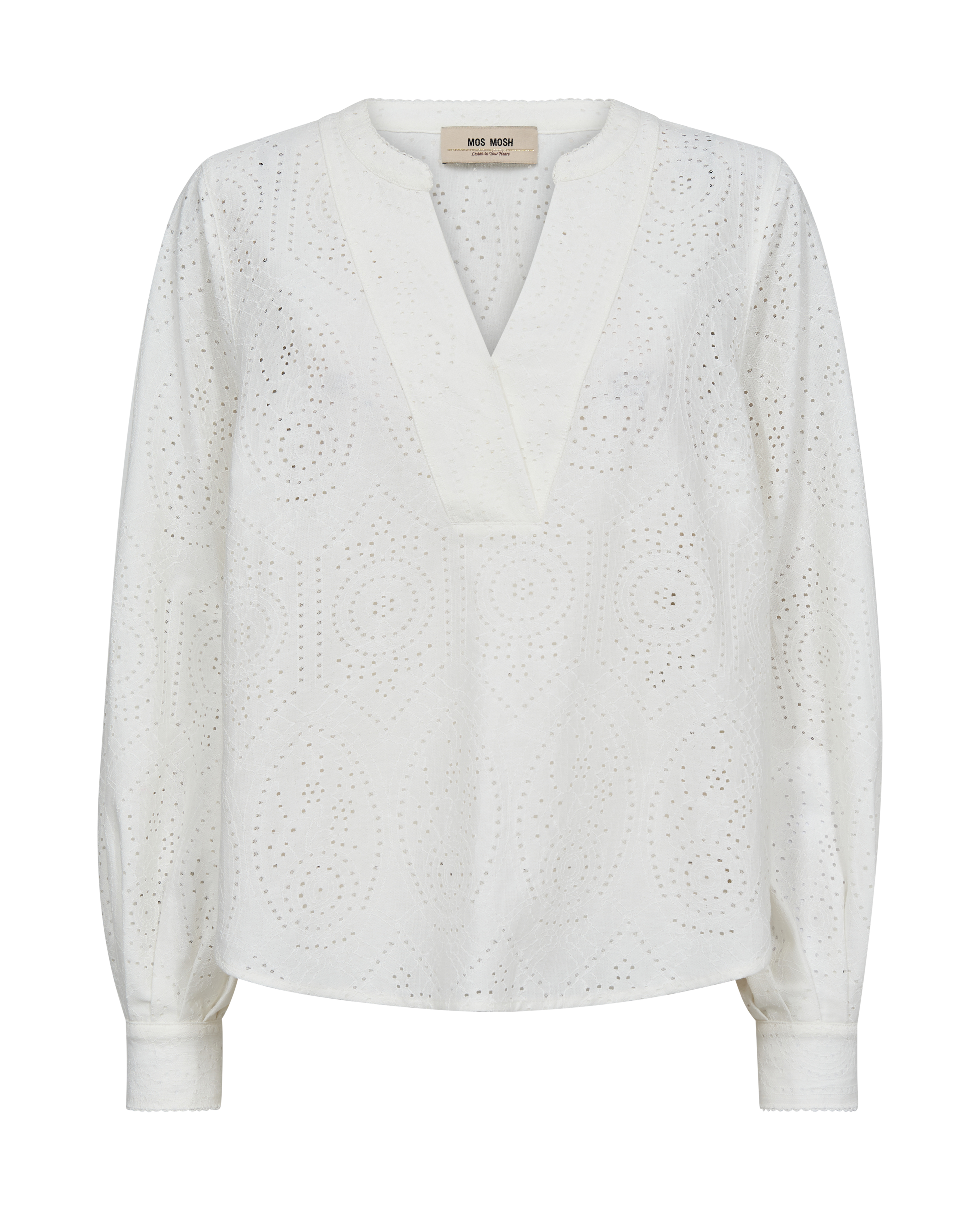 Dames blouse lange mouw ecru