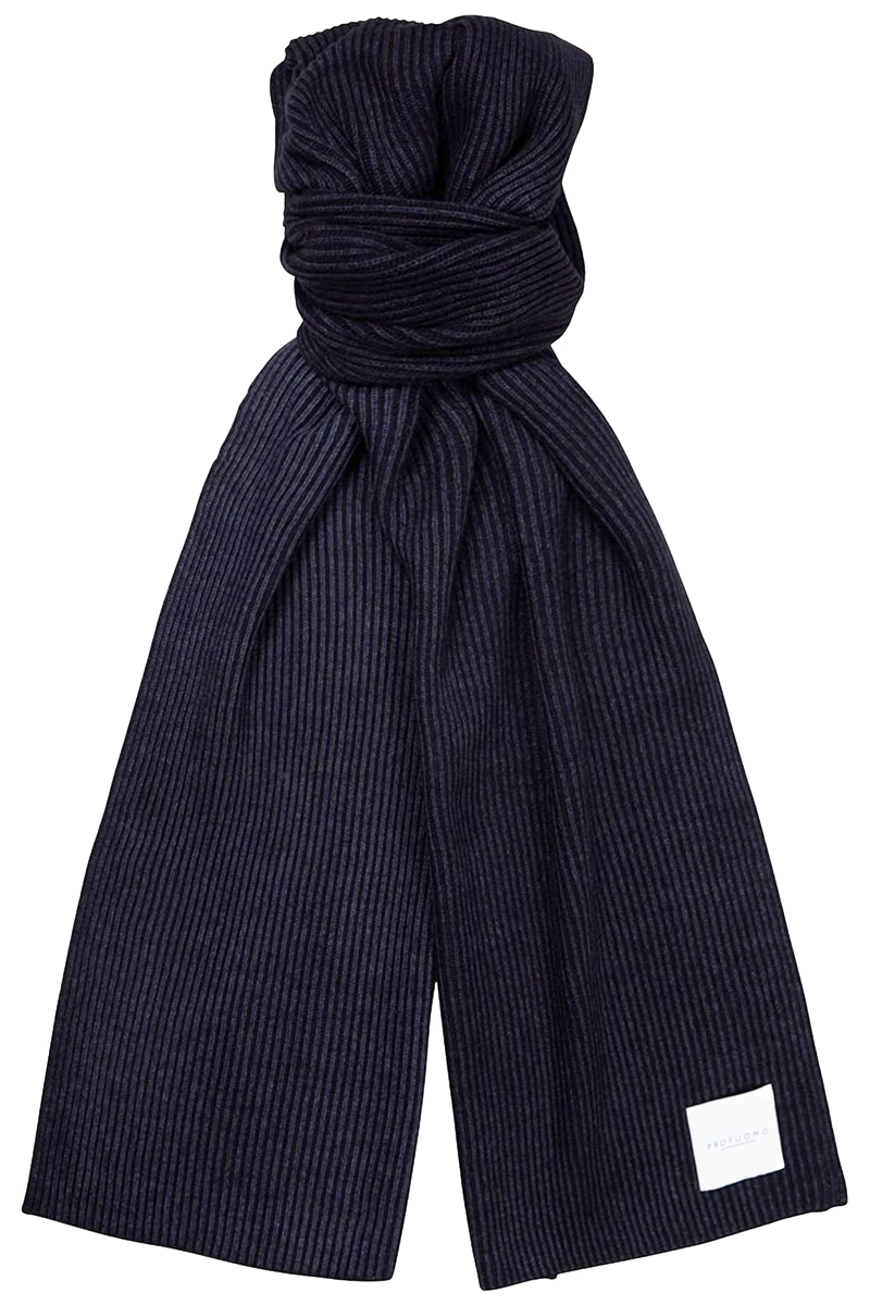 Profuomo SCARF WOOL POLYAMIDE NAVY Navy 1