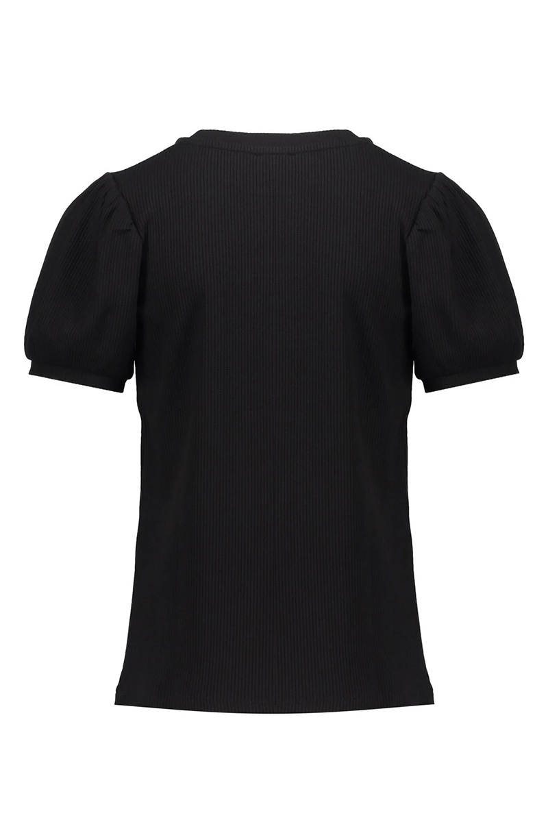 Meisjes t-shirt korte mouw zwart