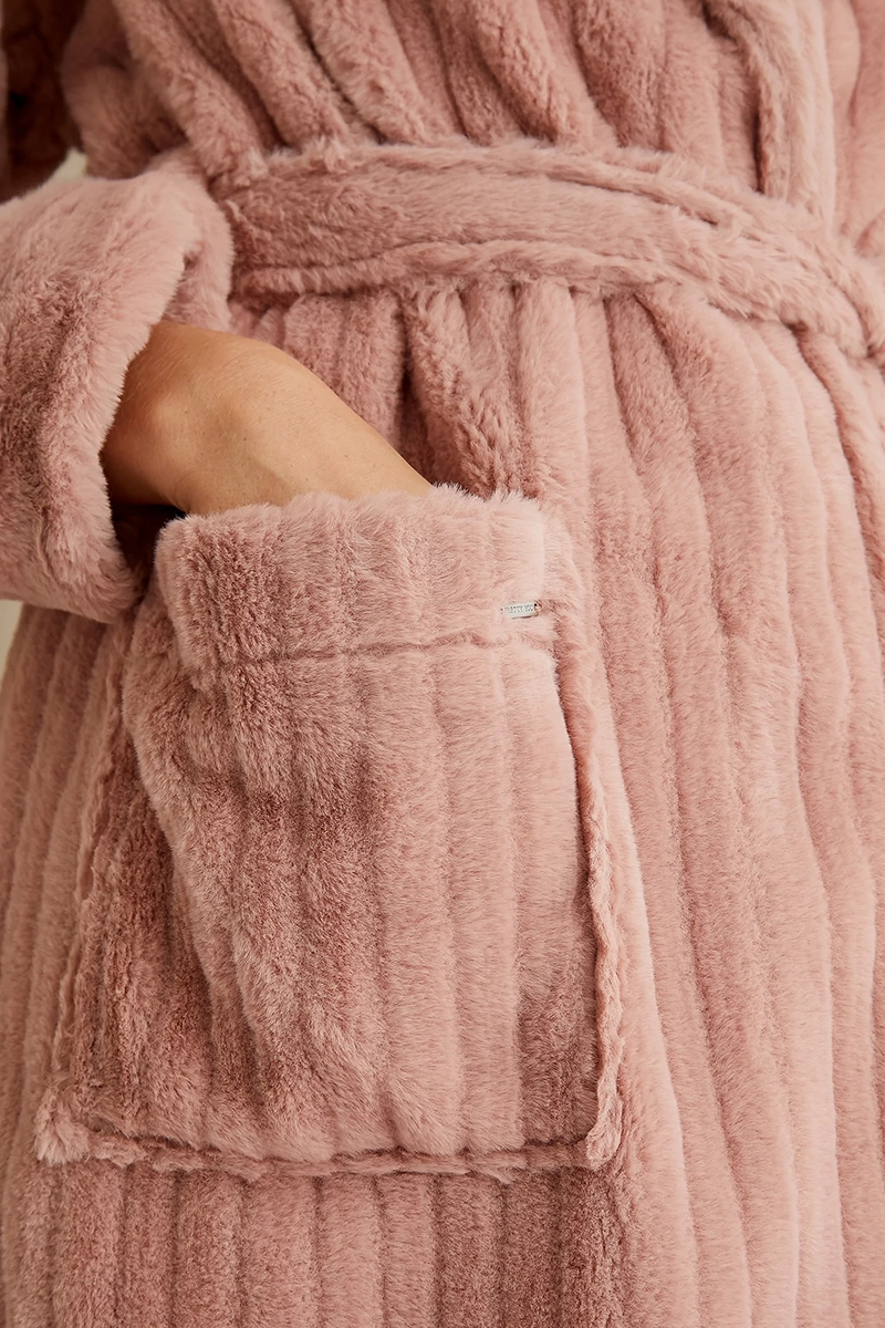 Nachtmode dames badjas rose