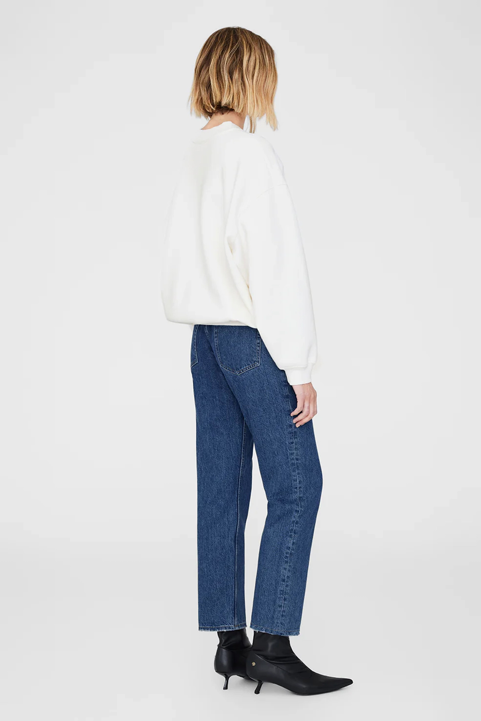 Anine Bing Jaci sweatshirt Ecru-1 4