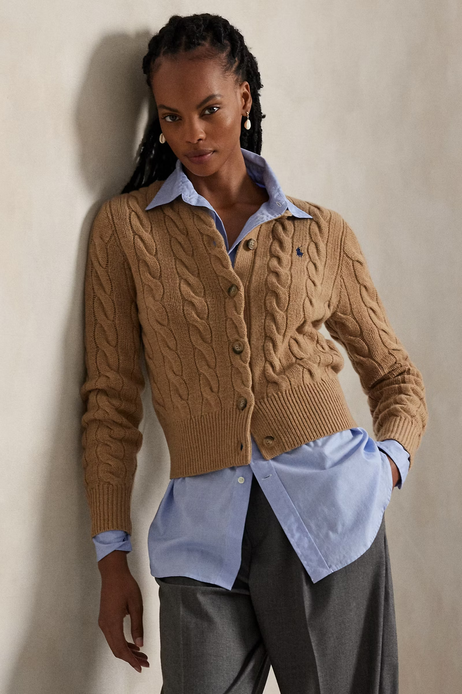 Dames vest bruin