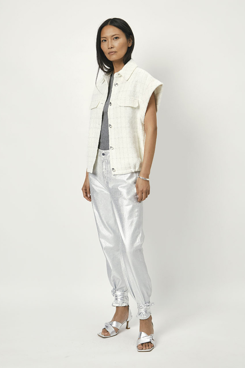 Dames broek zilver
