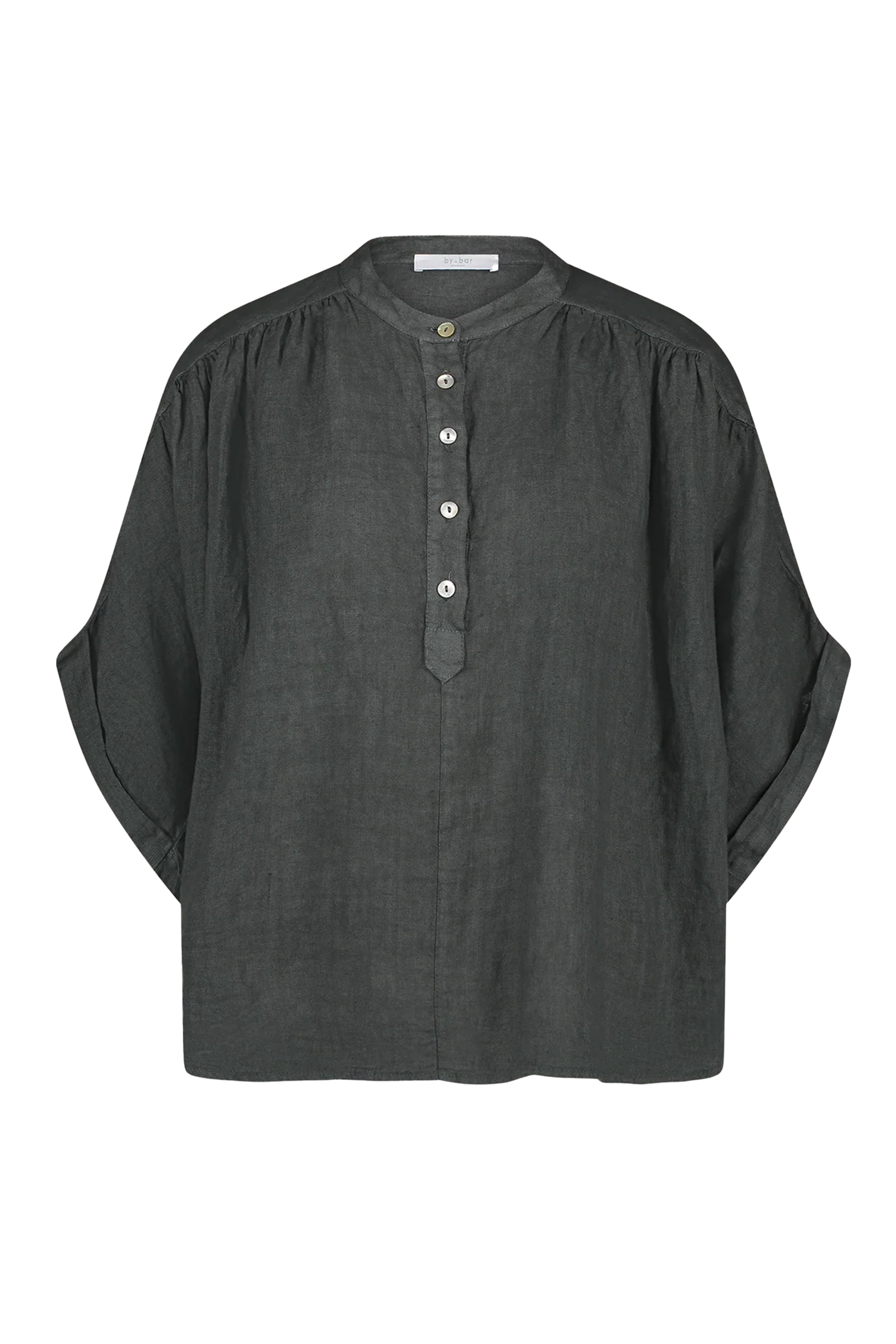 By Bar Axel linen blouse Grijs-1 1