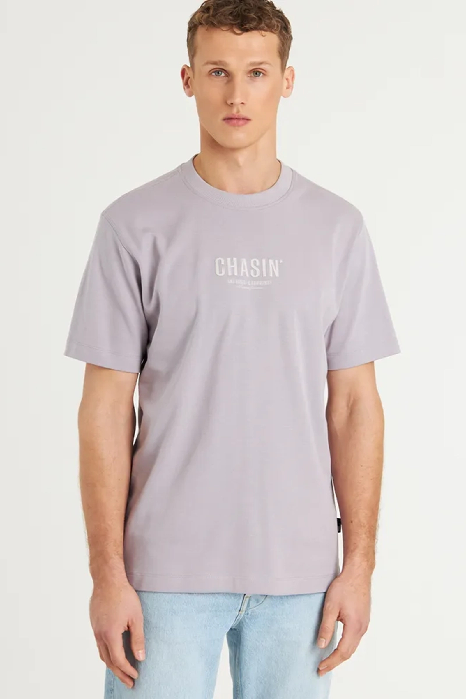 Heren t-shirt kortemouw paars