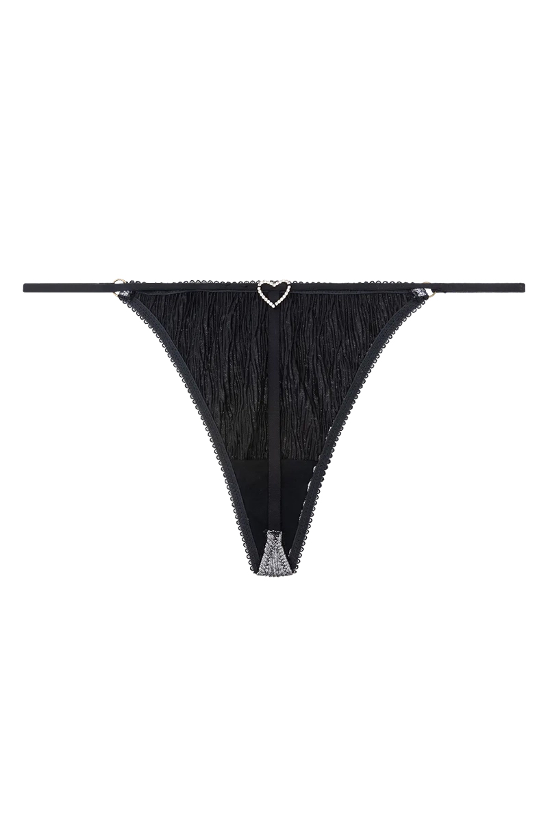Lingerie dames string zilver